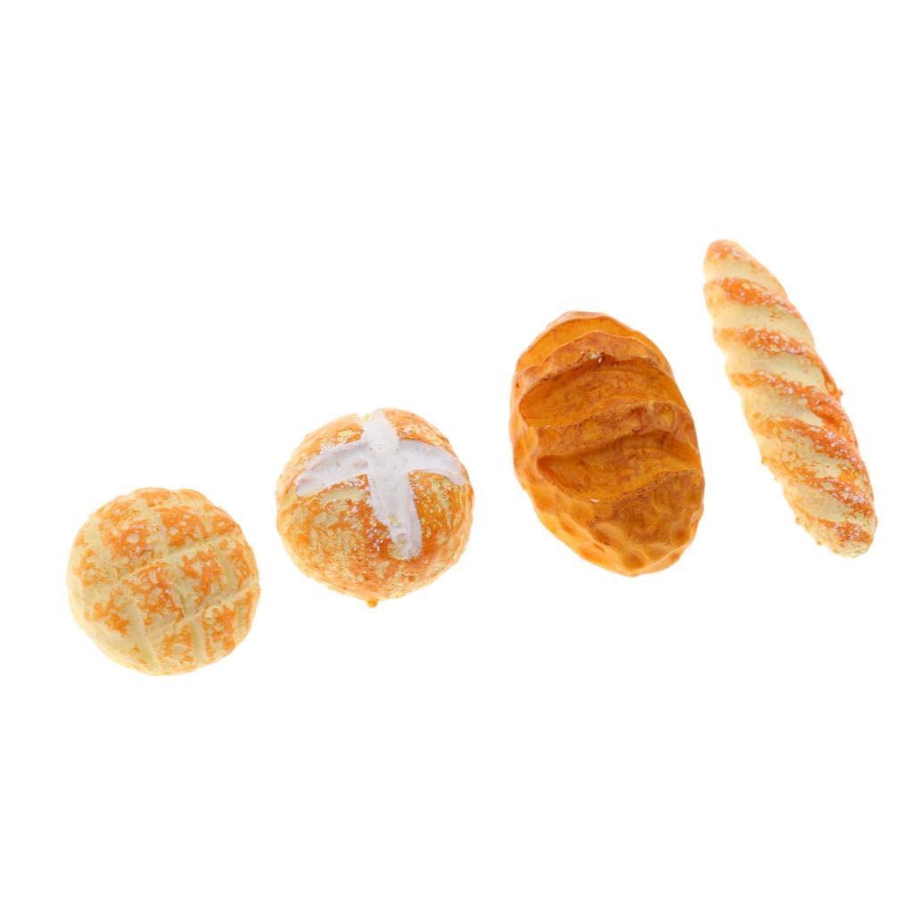 1/12 Scale Miniature Bakery Bread Set - 4 Piece Dollhouse Food Accessories for DIY Crafts, Model Scenes & Collectors | Perfect for Miniature Displays, Dioramas & Baking Themed Decor
