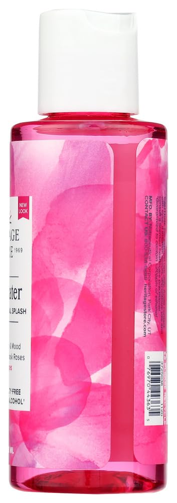 Heritage Products Rose Petals Rosewater - 2 Pack (4 Fl Oz Each) | Natural Skin Toner & Hydrating Facial Mist for Glowing Skin | Perfect for Spa Days, Bridal Prep & DIY Beauty Treatments