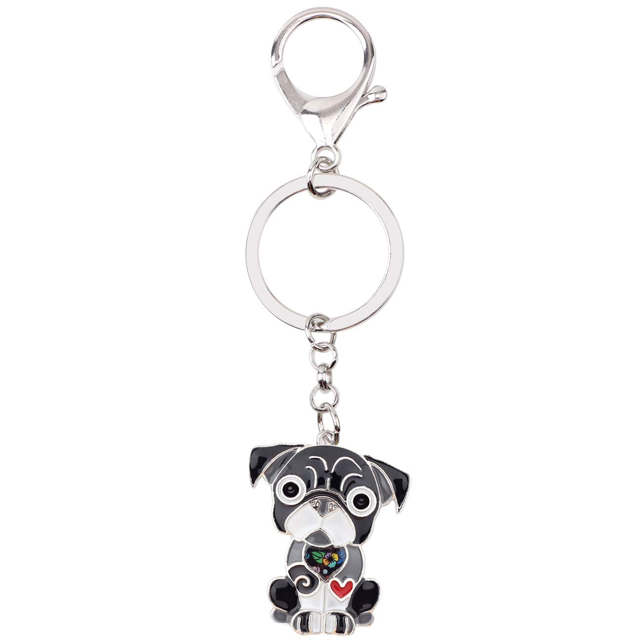 Cute Enamel Dog Keychain for Women - Pet Lover Gift for Purse & Bag