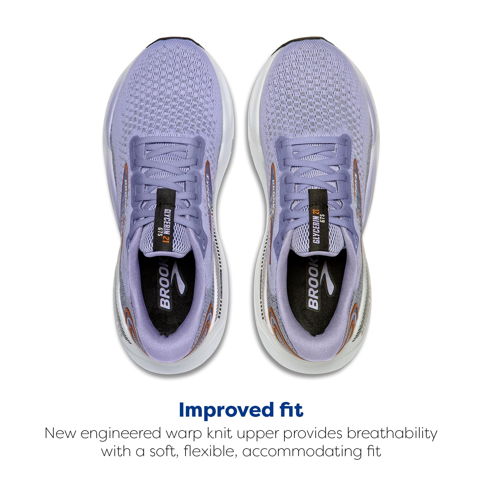 Brooks Women's Glycerin GTS 21 Supportive Running Shoes - Cushioned Stability Sneakers for Jogging, Walking & Gym Workouts - Perfect for Road Running, Marathon Training & Everyday Comfort