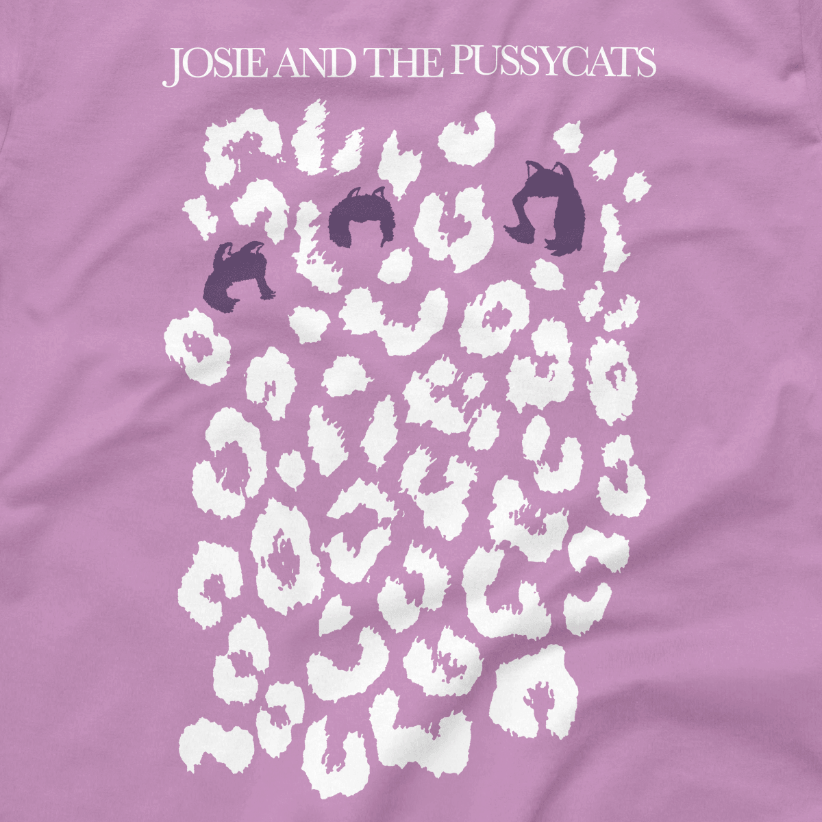 Josie and The Pussycats Spots Graphic T-Shirt for Women - Soft Purple Vintage Band Tee - Casual Wear, Concerts, and Retro Fashion