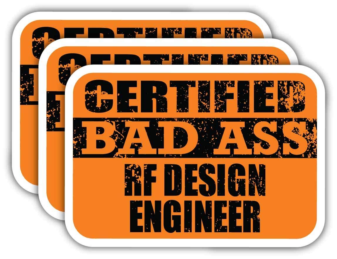 Certified RF Design Engineer Stickers - 3M Vinyl Decal for Tech Gifts