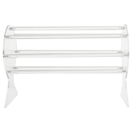 FRCOLOR Clear Acrylic Headband Holder Organizer - Stand for Multiple Scrunchies & Hair Accessories - Perfect for Bedroom, Bathroom, and Vanity Organization