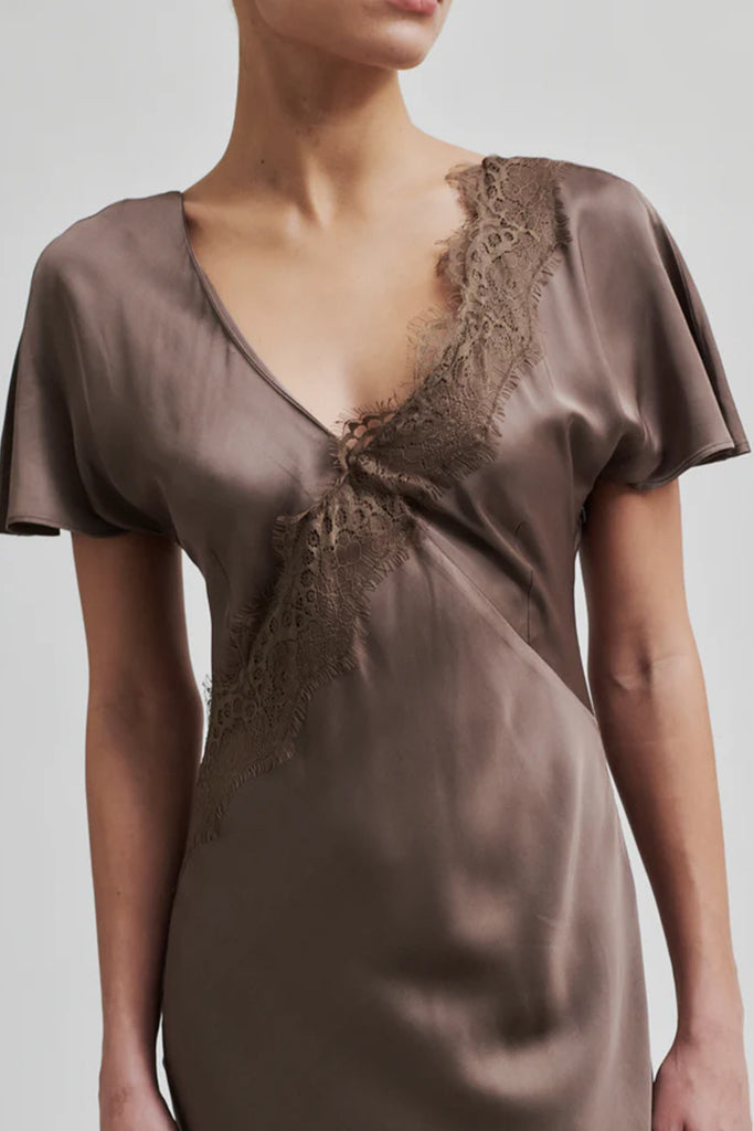 Wienna Maxi Dress for Women - Elegant Chocolate Chip Color, Perfect for Summer, Beach, and Casual Outings