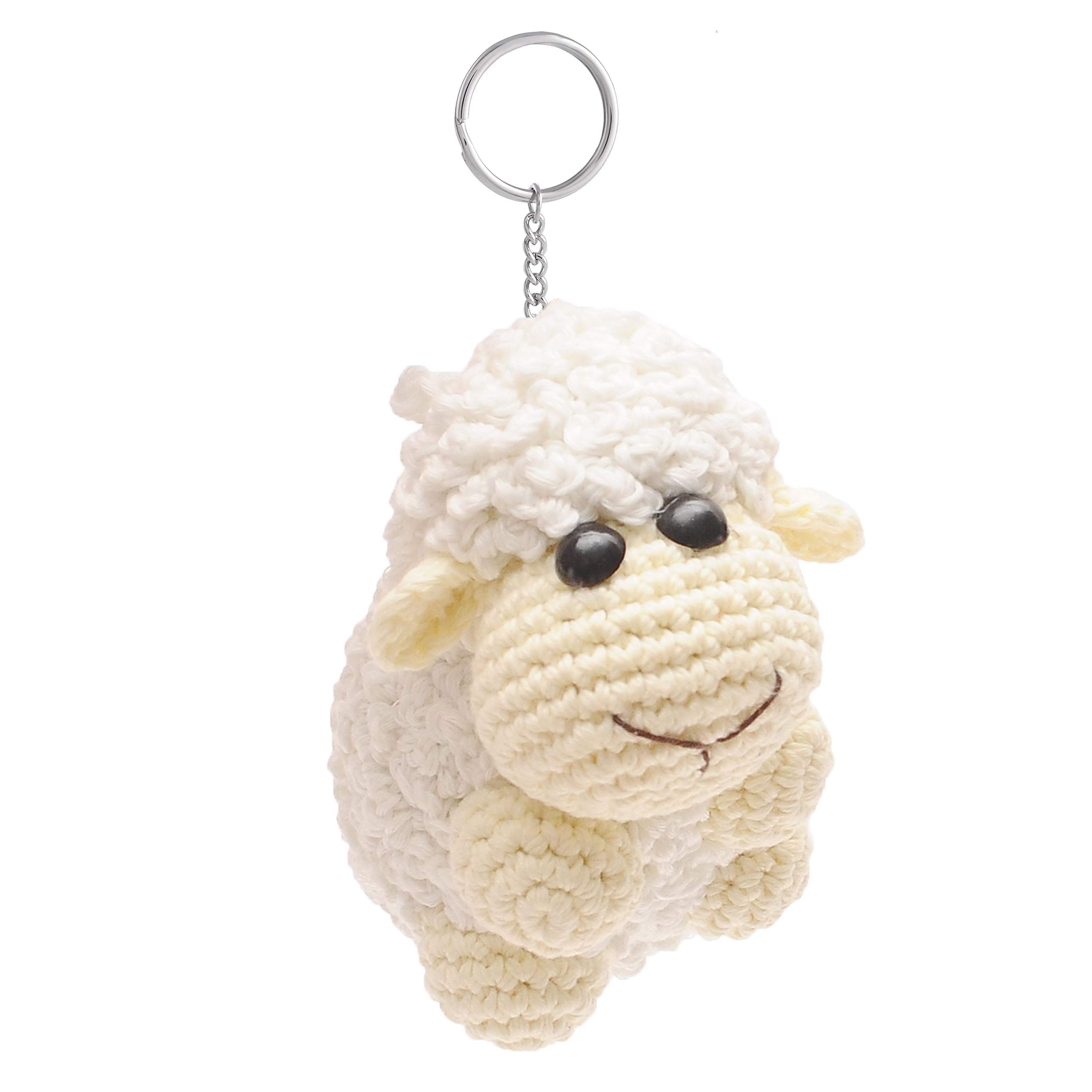 Handmade Baby Sheep Crochet Doll - Soft Amigurumi Plush Toy for Newborns & Toddlers (White) - Perfect Nursery Decor, Baby Shower Gift & Cuddly Companion
