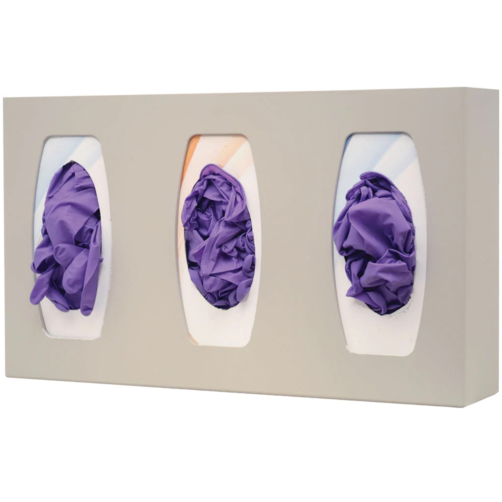 Beige Plastic Glove Box Dispenser - Convenient & Hygienic Glove Storage for Medical, Laboratory & Food Handling Use