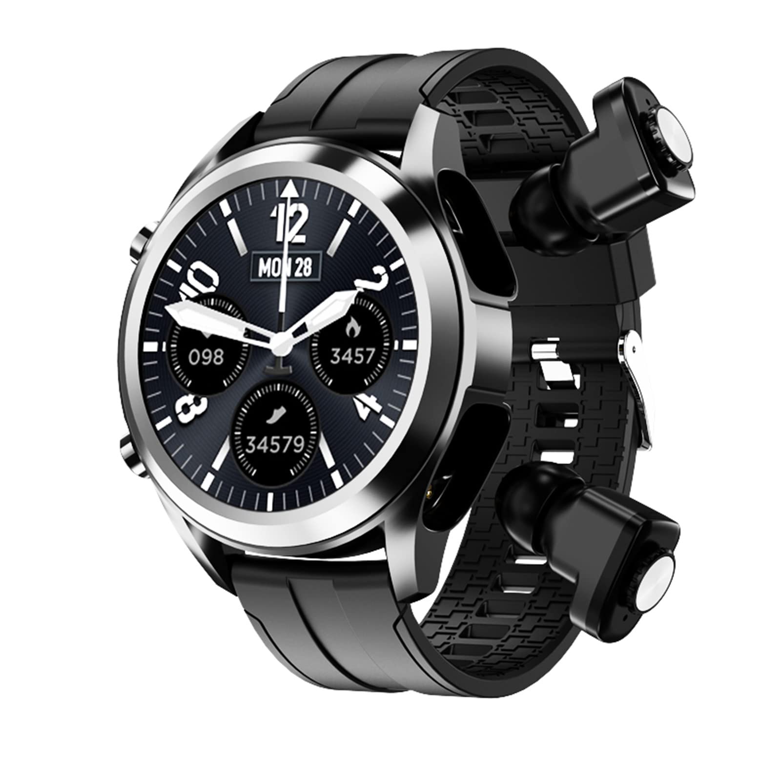 XUnion Smart Watch with Bluetooth Earbuds - Fitness Tracker for Running & Sleep Monitoring