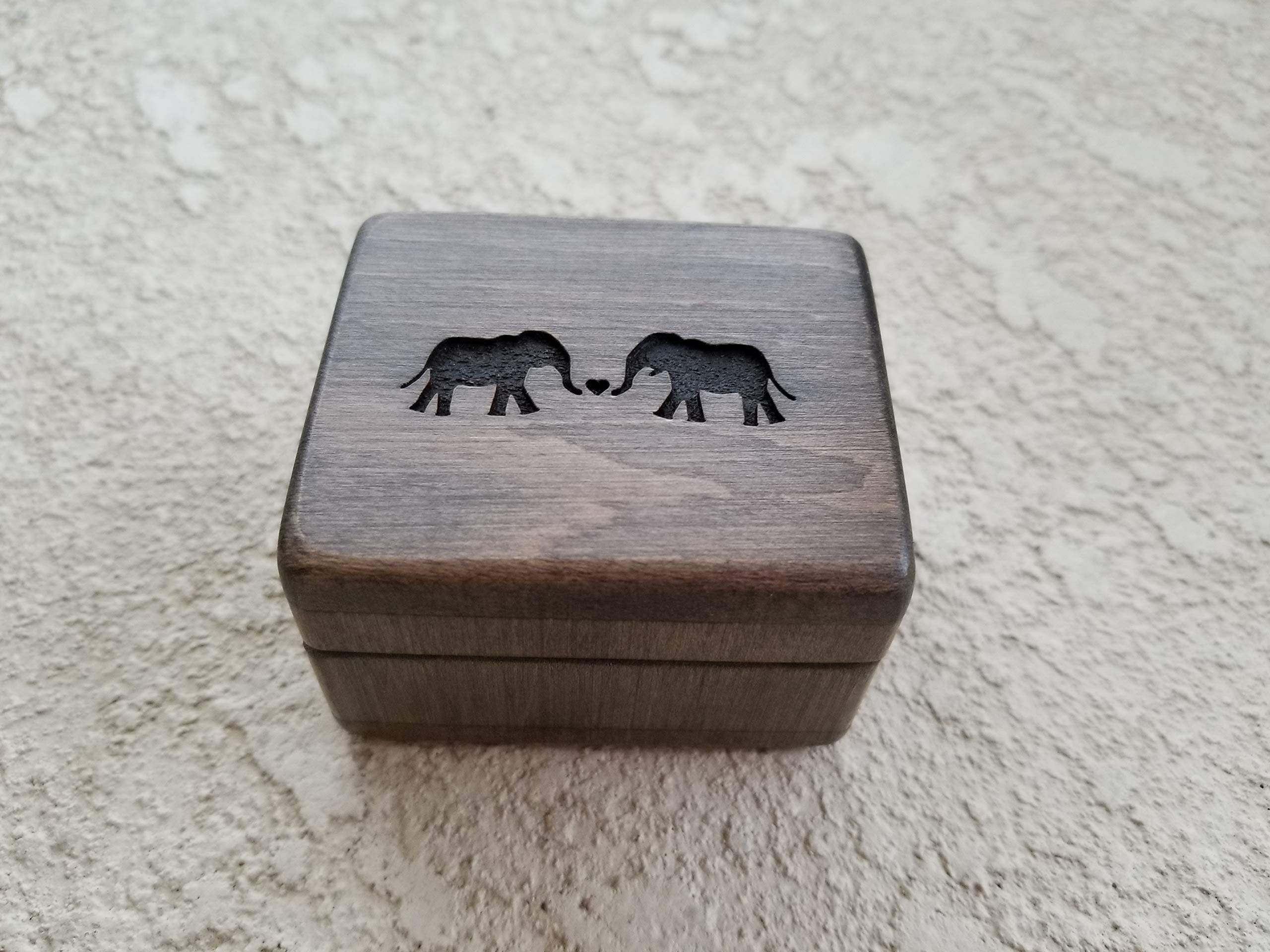 Handmade Elephant Wedding Ring Box - Elegant Engagement & Proposal Ring Holder for Jewelry - Perfect for Romantic Proposals, Anniversaries, and Special Occasions