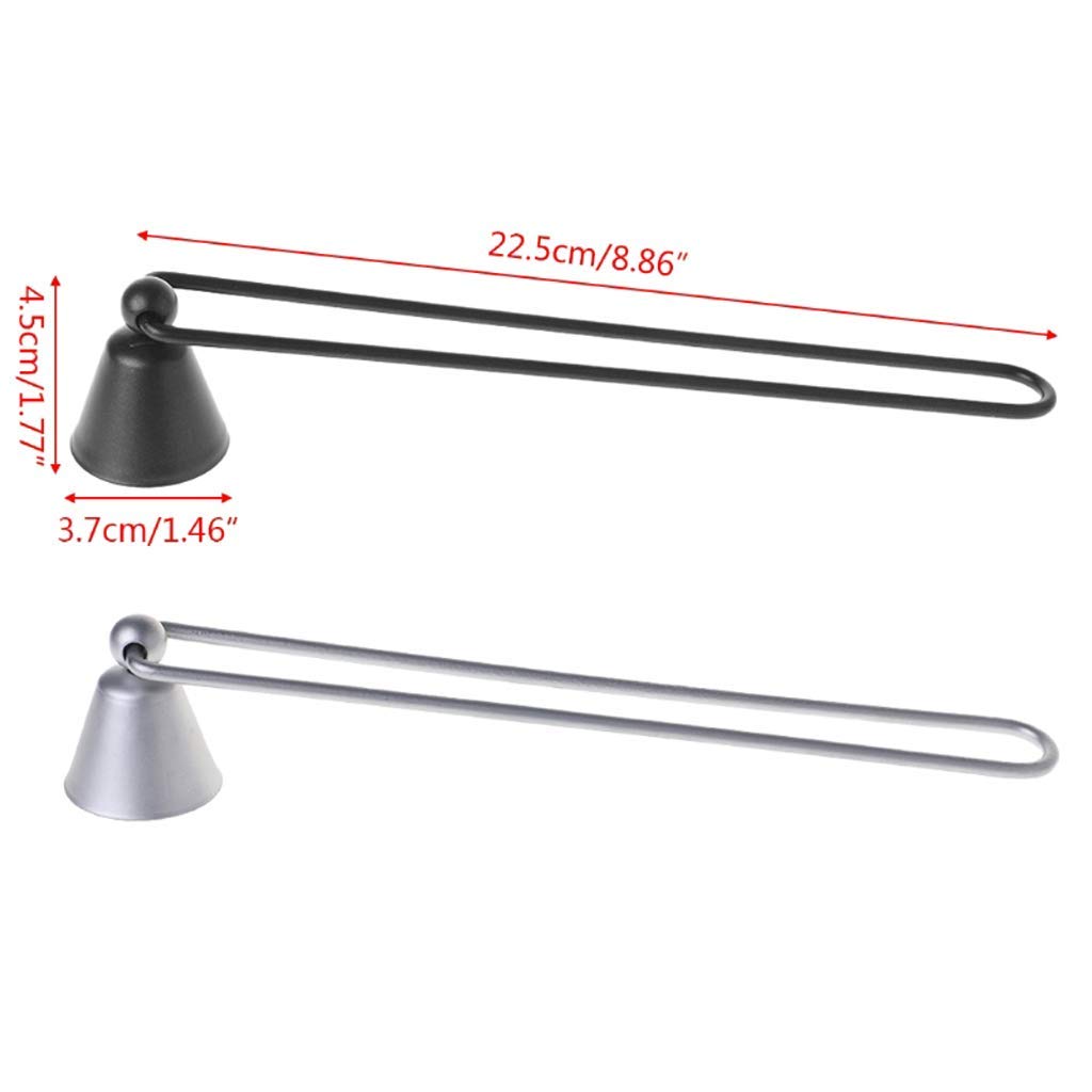 Long Handle Candle Snuffer with Swivel Head - Silver Wick Extinguisher for Church, Fireplace, Wedding Altar & Tea Lights - Perfect Christmas Gift for Safe Candle Use at Home, Events & Decorations
