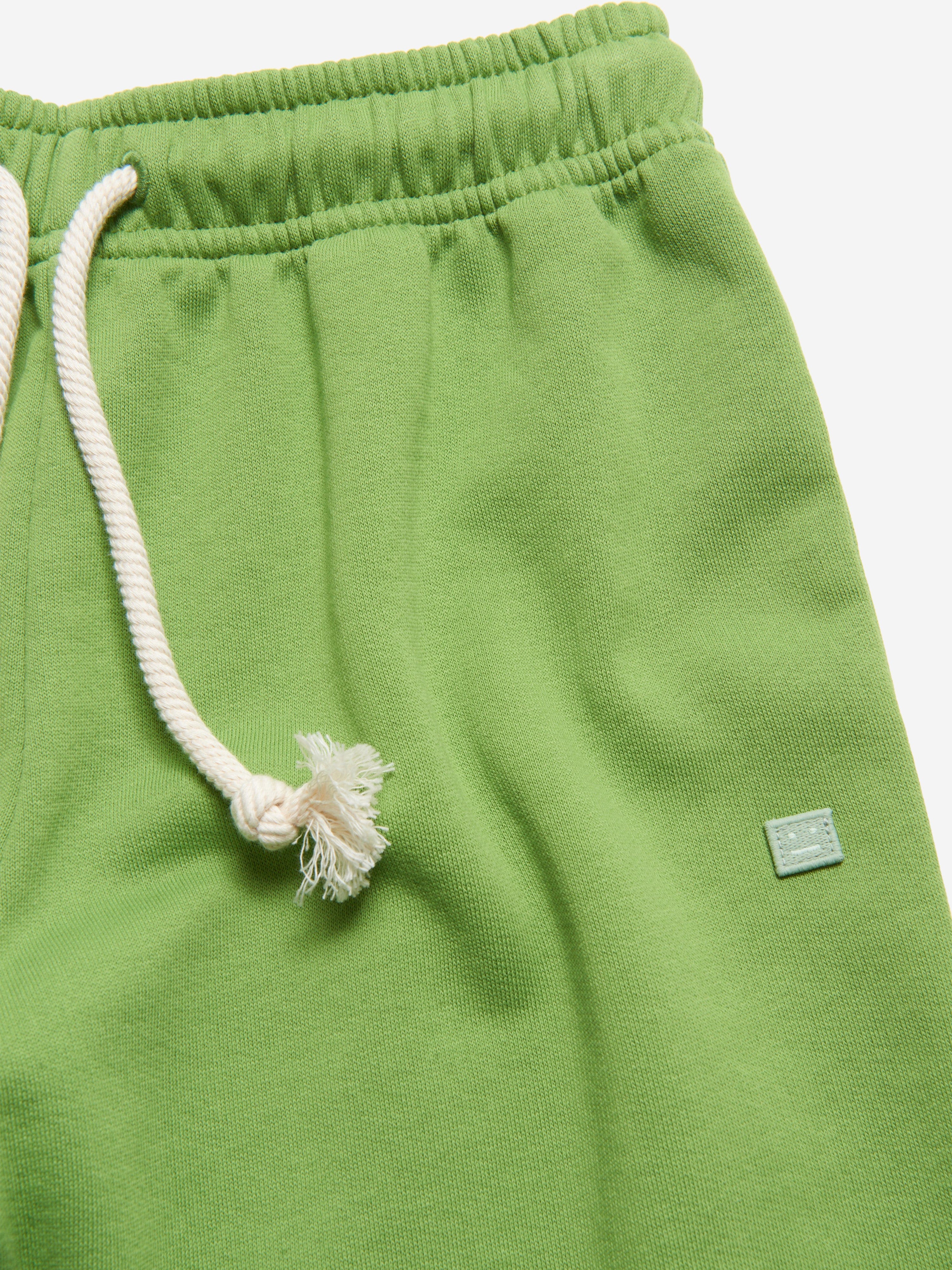 Acne Studios Kids Frack Face Joggers - Green Cotton Jogging Pants for Boys & Girls | Comfortable Casual Wear for Playdates, School & Outdoor Activities