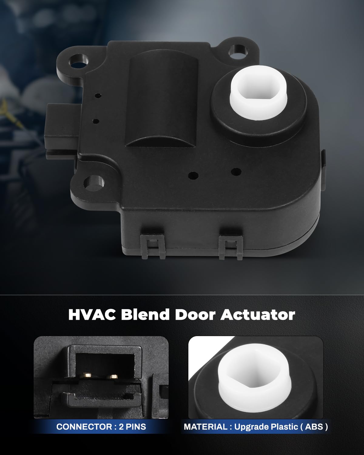 LUJUNTEC HVAC Blend Door Actuator Replacement for Chevy Pontiac Saturn 2003-2012 - Compatible with Chevy 2003-2010, Pontiac 2003-2009 & Saturn Models - Air Mix Door Actuator for Precise Temperature Control - Perfect for Car AC Repair and Climate System Maintenance