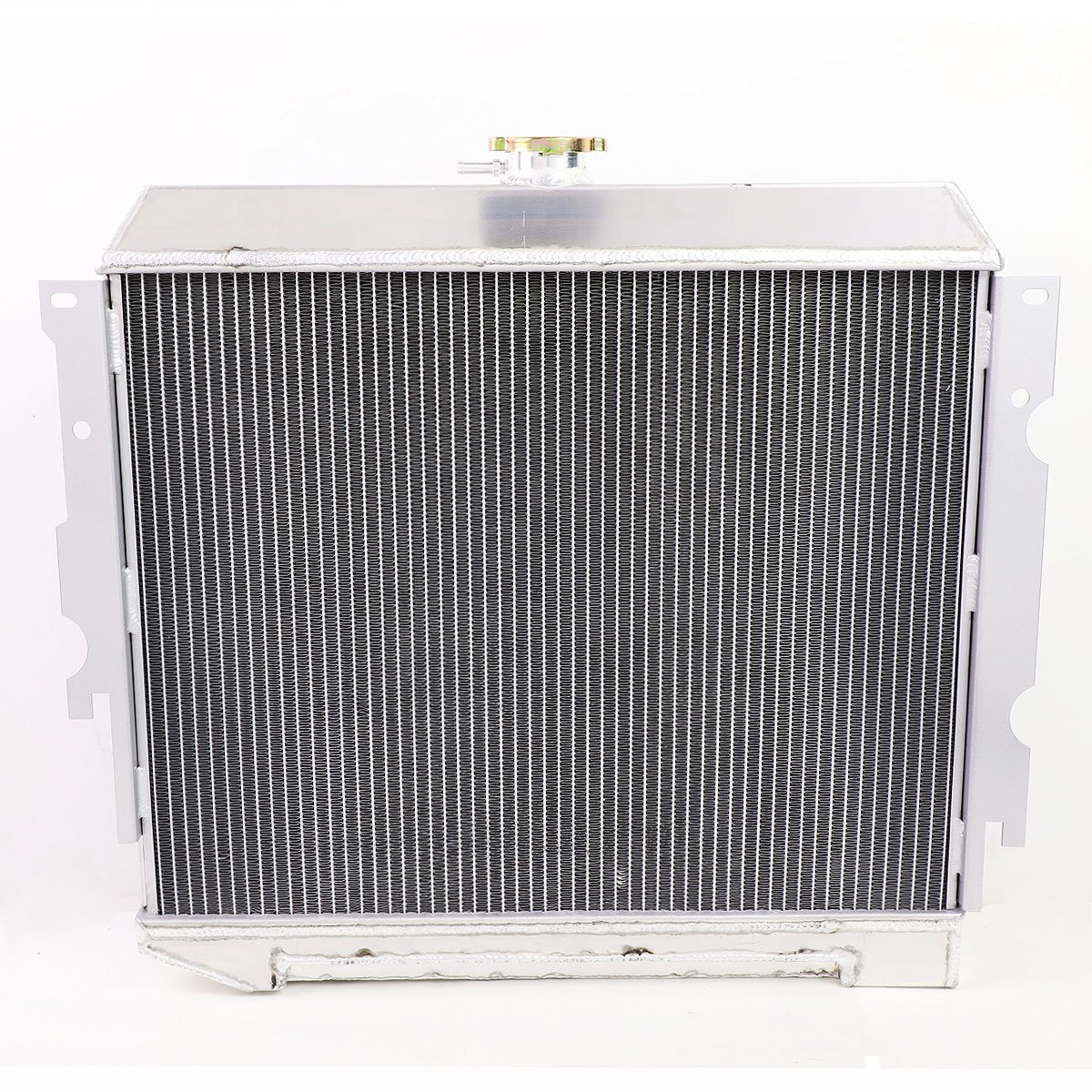 DNA Motoring RA+FS-CHARGER70-3 Tri Core 3-Row Aluminum Radiator with Fan Shroud - Fits 1970-71 Dodge Challenger, 1970-72 Charger, 1972-73 Roadrunner 5.2L V8 - High Performance Cooling Upgrade for Classic Muscle Cars