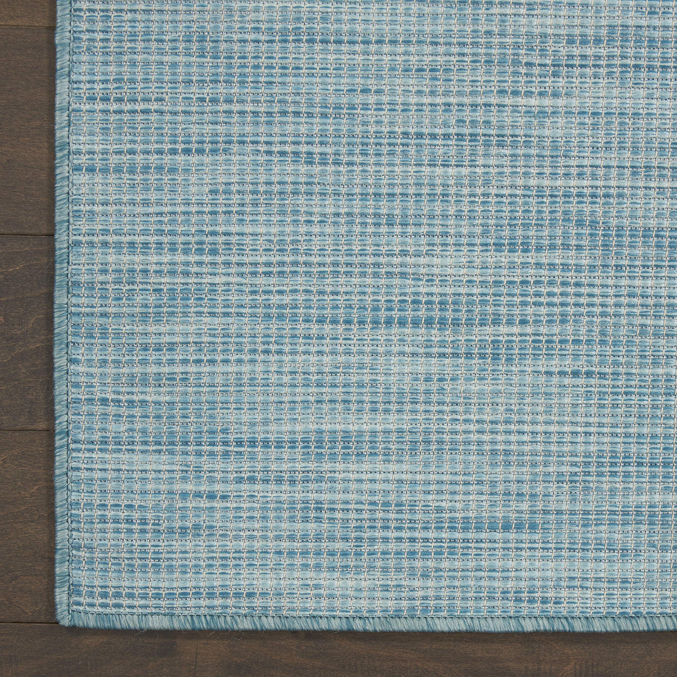 Nourison Positano Indoor-Outdoor Aqua 9' x 12' Area Rug - Easy to Clean, Non-Shedding, Stain Resistant - Perfect for Bedroom, Living Room, Dining Room, Backyard, Deck & Patio - Great for High-Traffic Areas and Outdoor Entertaining (9x12)