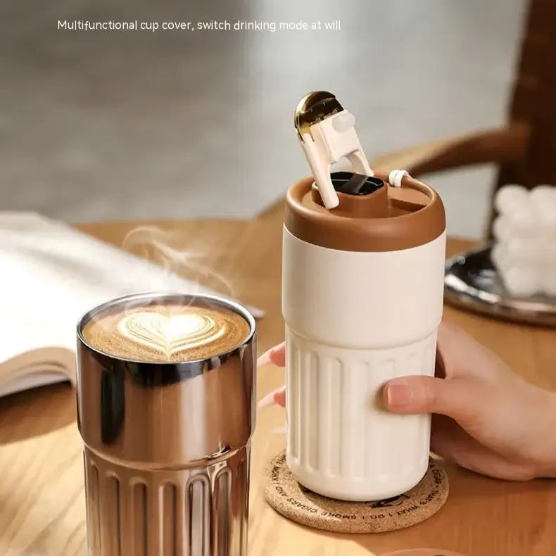 Smart Digital Portable Thermal Coffee Mug - 12oz Stainless Steel Vacuum Insulated Travel Mug with Temperature Display | XJ4806 | Perfect for Office, Commuting & Outdoor Activities