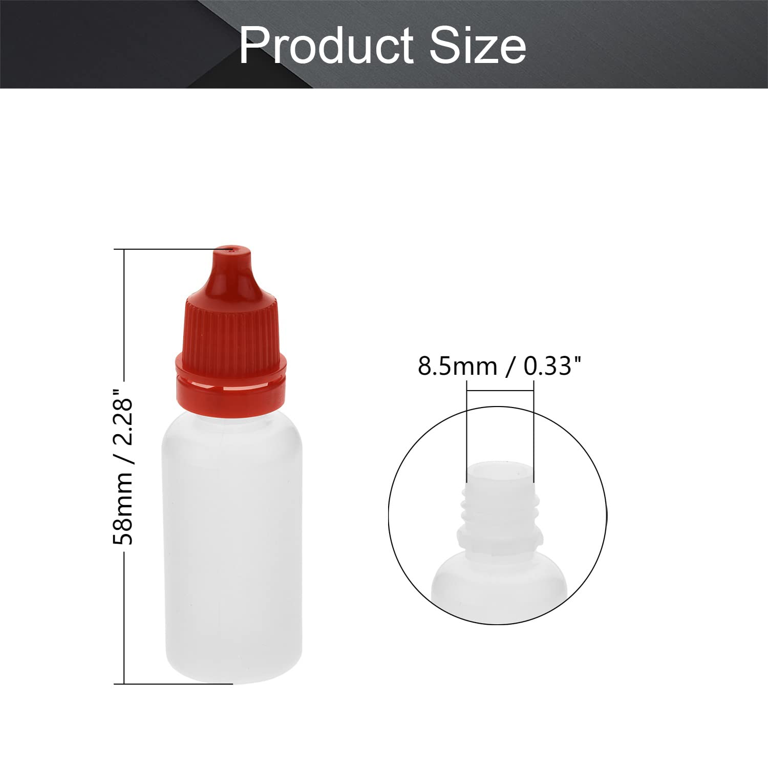 Othmro 30 Pack 0.5oz (15ml) Small Mouth PE Plastic Dropper Bottles with Red Cap - Leak Proof Squeezable Eye Dropper Bottles for Essential Oils, Travel, Kitchen, Lab & DIY Liquid Storage | Perfect for Travel Size Toiletries, Sample Storage & Craft Projects