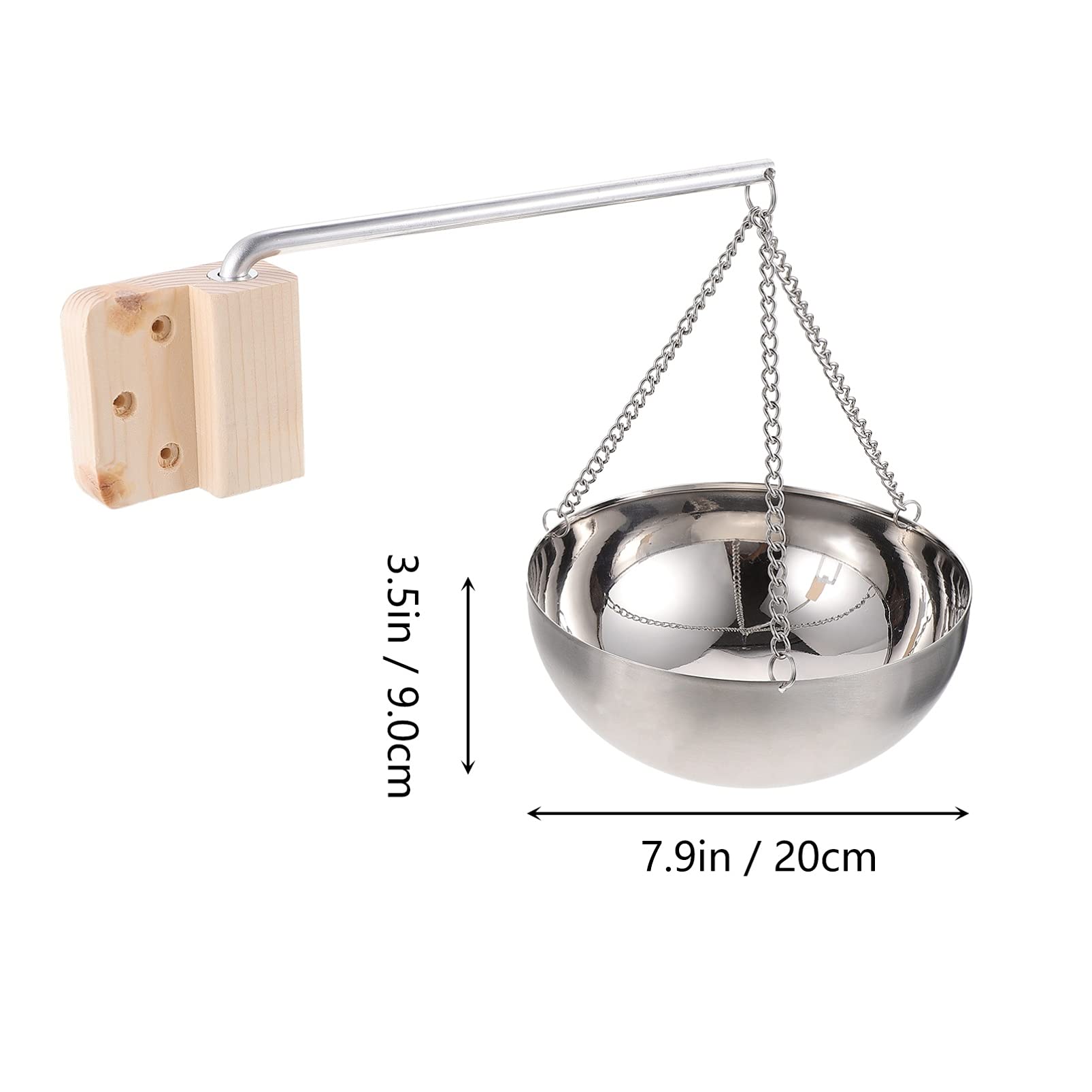 INOOMP Stainless Steel Sauna Essential Oil Bowl Holder - Hanging Fragrance Plate for Spa & Sauna Room Accessories - Perfect for Aromatherapy, Relaxation & Wellness Sessions