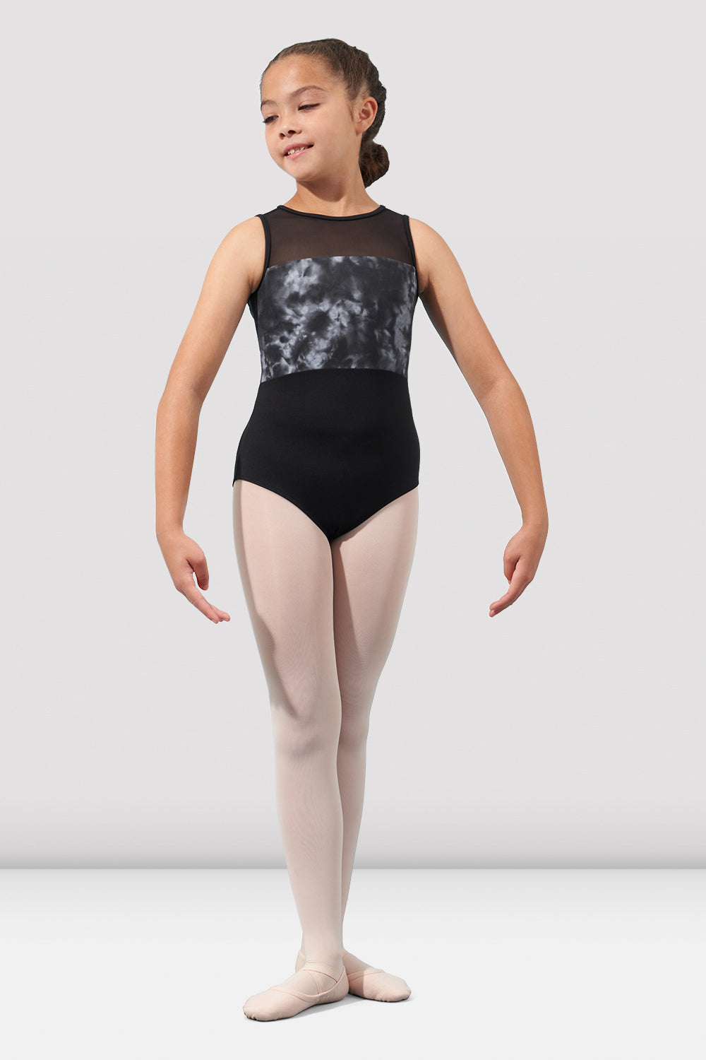Mirella Girls Watercolor Open Back Leotard - Ballet Dancewear for Kids, Toddler & Youth - Perfect for Dance Class, Recital & Performance