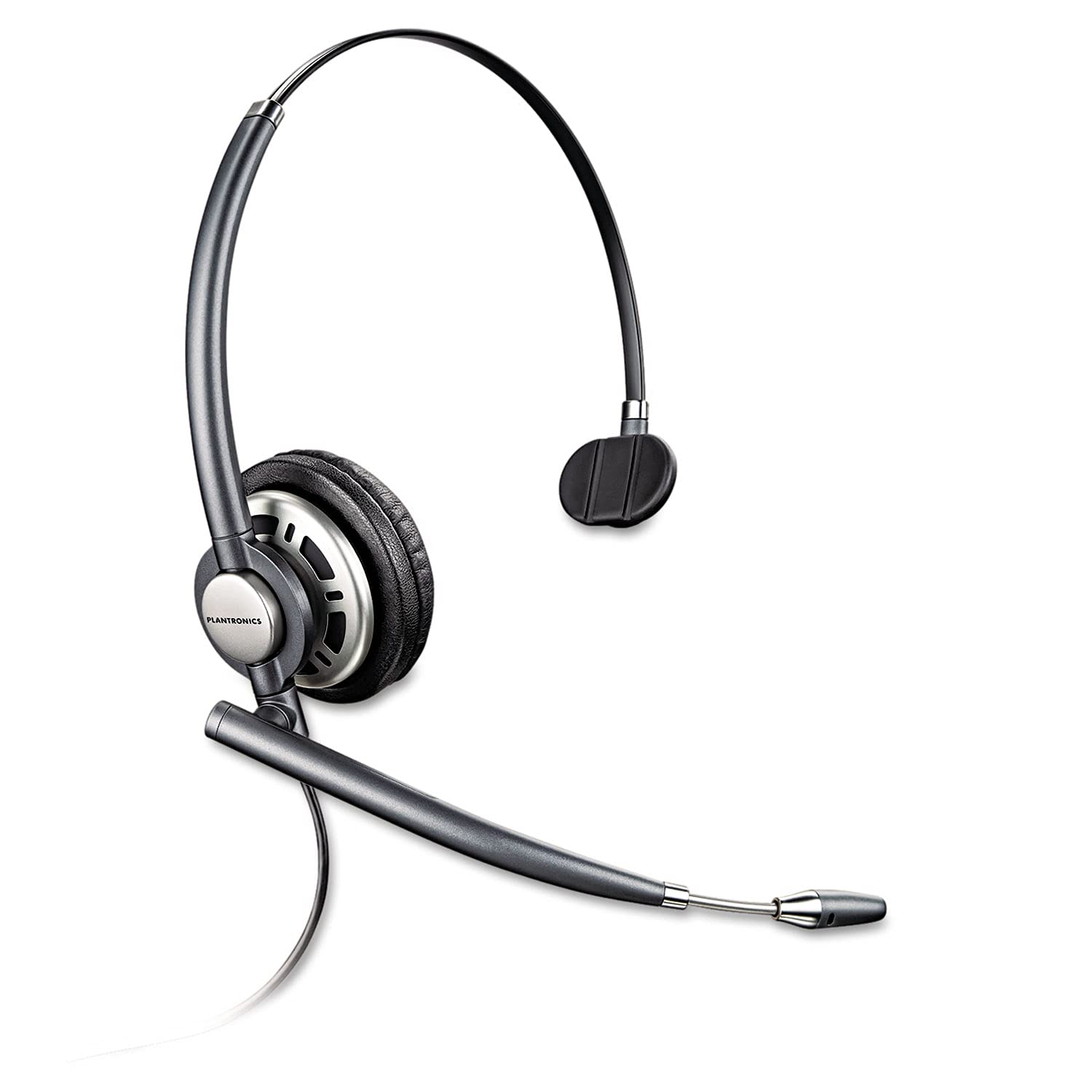 Plantronics HW710 EncorePro Premium Monaural Over-The-Head Headset with Noise Canceling Microphone - Office, Call Center & Remote Work Headphones for Clear Communication