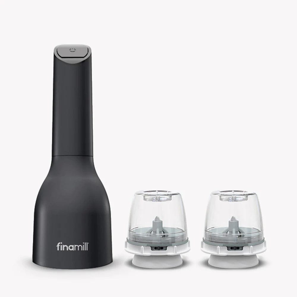 Premium FinaMill Electric Spice Grinder - Midnight Black | Rechargeable Herb & Coffee Grinder | Perfect for Kitchen, Camping & Travel Use