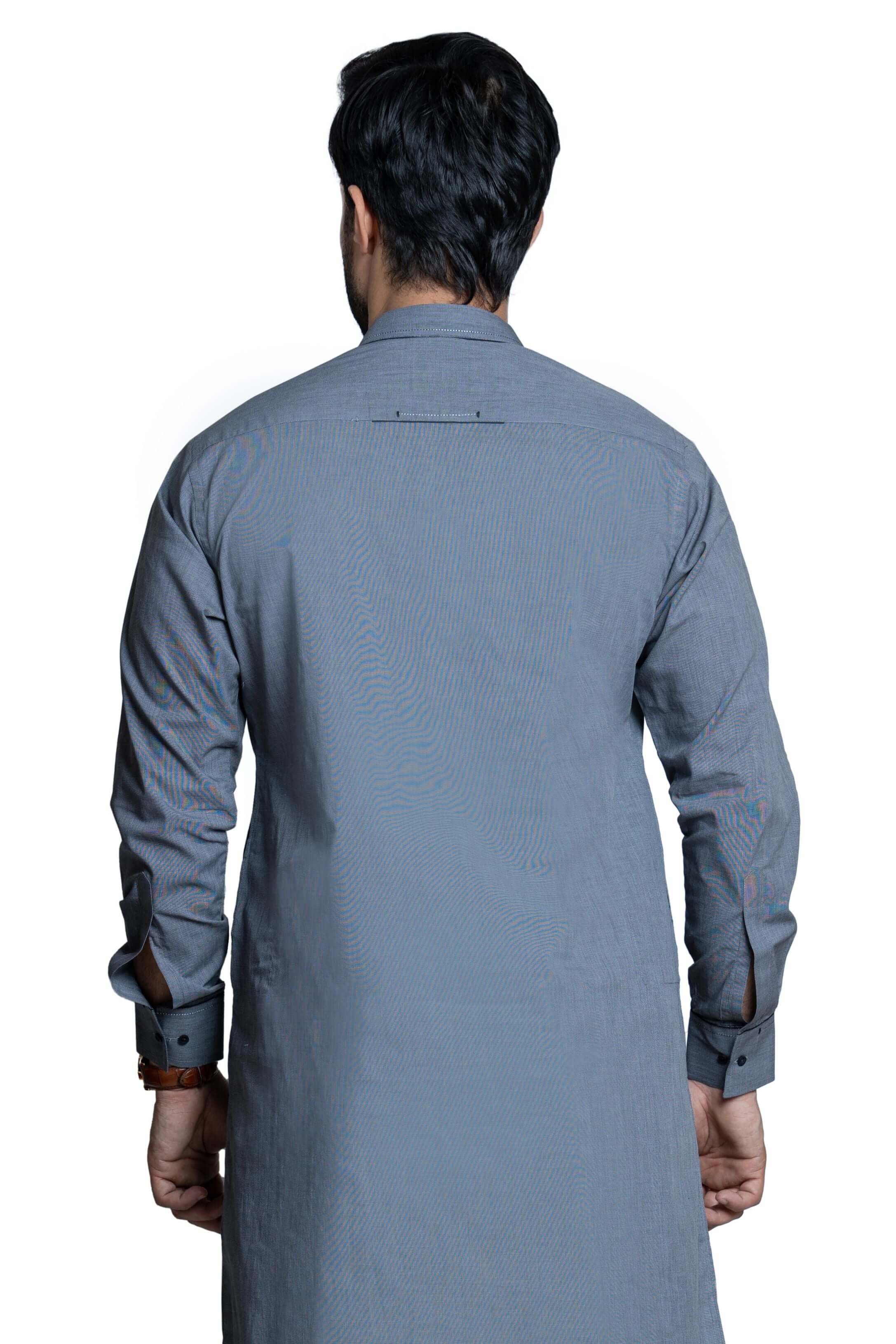 Men's Army DX Ash Grey Kurta Pants - Traditional Indian Cotton Outfit for Casual Wear & Festive Occasions