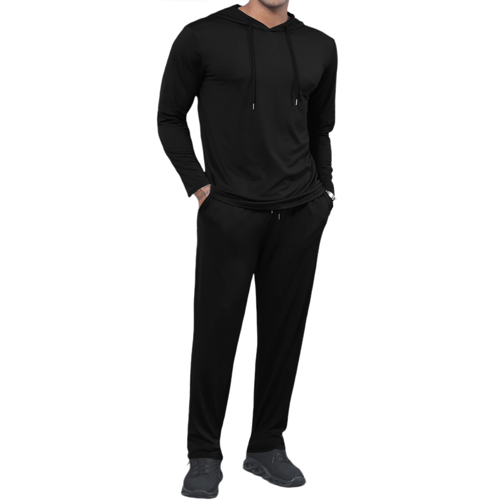 Uni Clau Men's 2 Piece Tracksuit Set - Hoodie & Joggers for Running, Gym, Workout & Casual Wear | Athletic Sweatsuit for Men | Comfortable Sportswear for Jogging, Training & Lounge