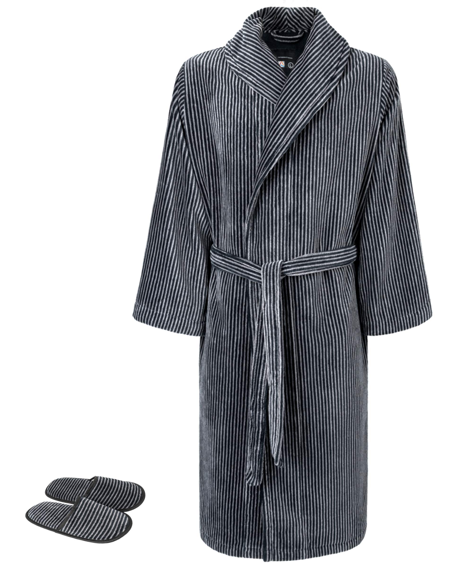 Premium Egyptian Cotton Terry Bathrobe with Velour Finish & Matching Slippers Set - Luxurious European-Made Spa Robe for Women & Men - Perfect for Home Relaxation, Hotel Use & Gift Giving