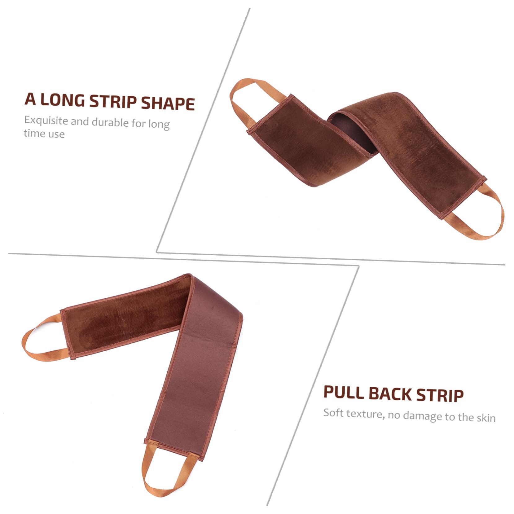 Premium Hemoton Skin-Friendly Back Massage Belt - Adjustable Tanning & Oil Painting Tool - Comfortable Brown Back Stretching Support for Pain Relief, Yoga & Relaxation