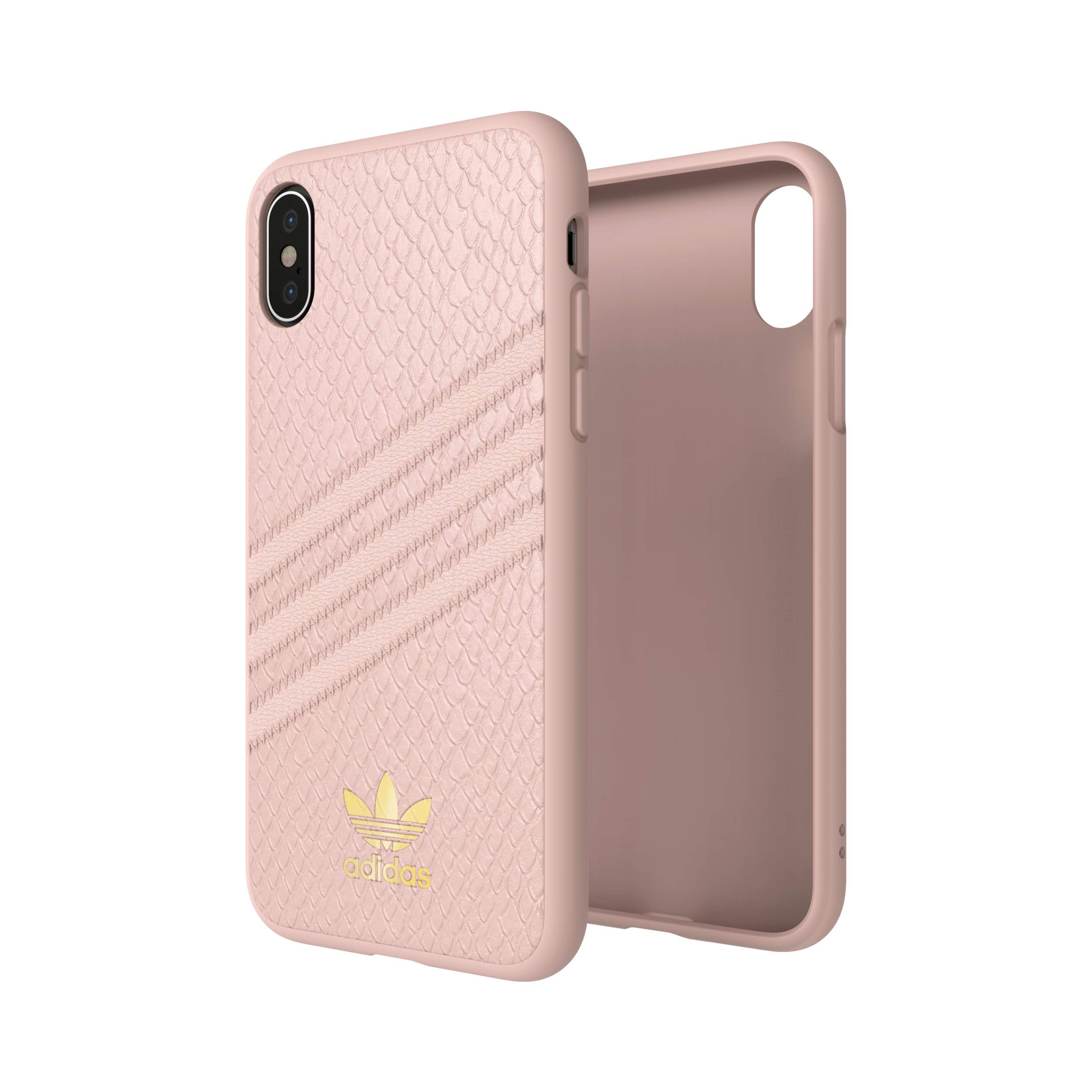 Adidas Samba Rose Snake Snap Case for iPhone Xs/X - Pink Protective Phone Cover | Trendy Fashion Accessory for Women | Perfect for Everyday Use, Gym & Travel