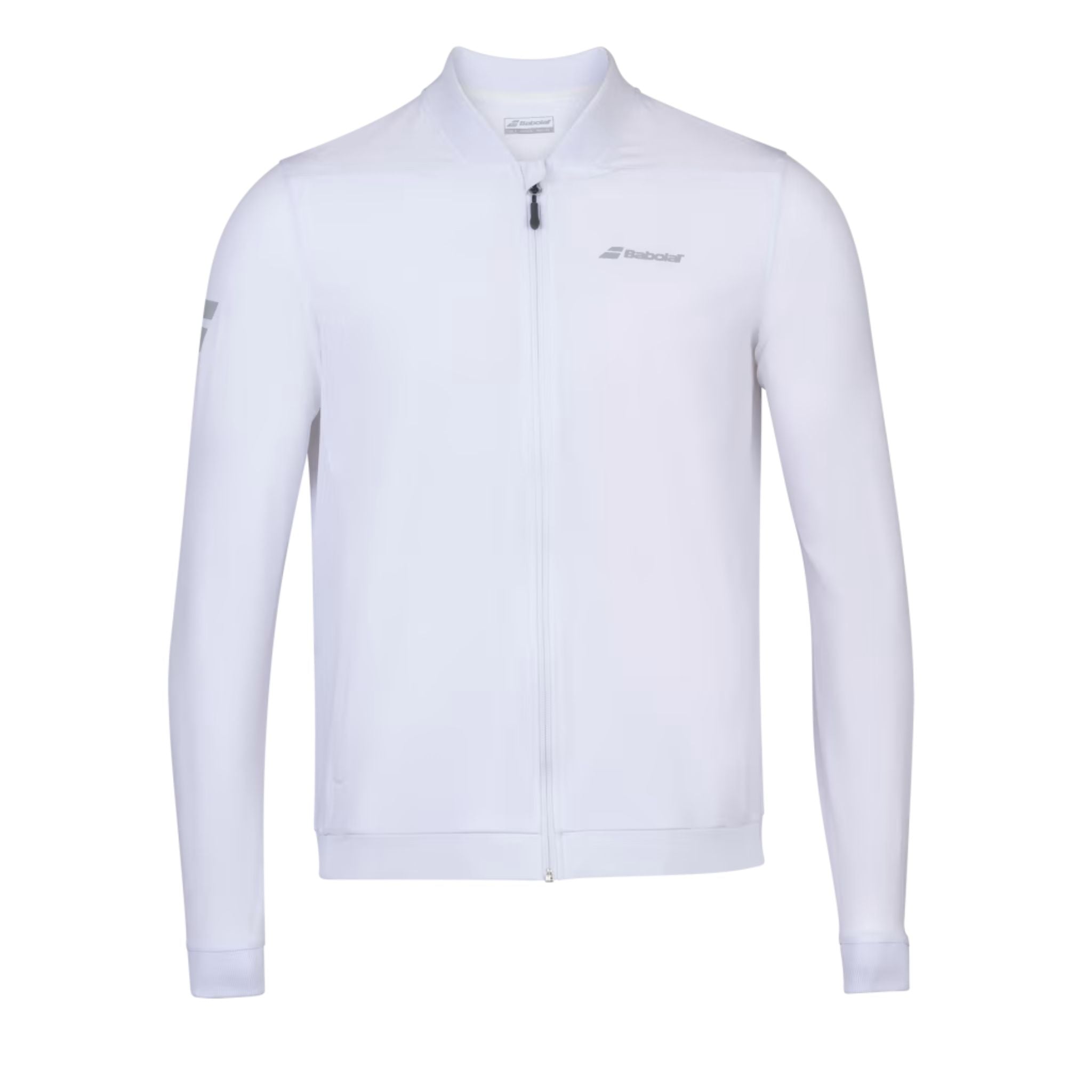 Babolat Men's Play Jacket - Lightweight Tennis Windbreaker with Moisture-Wicking Technology (White) - Perfect for Outdoor Sports & Casual Wear