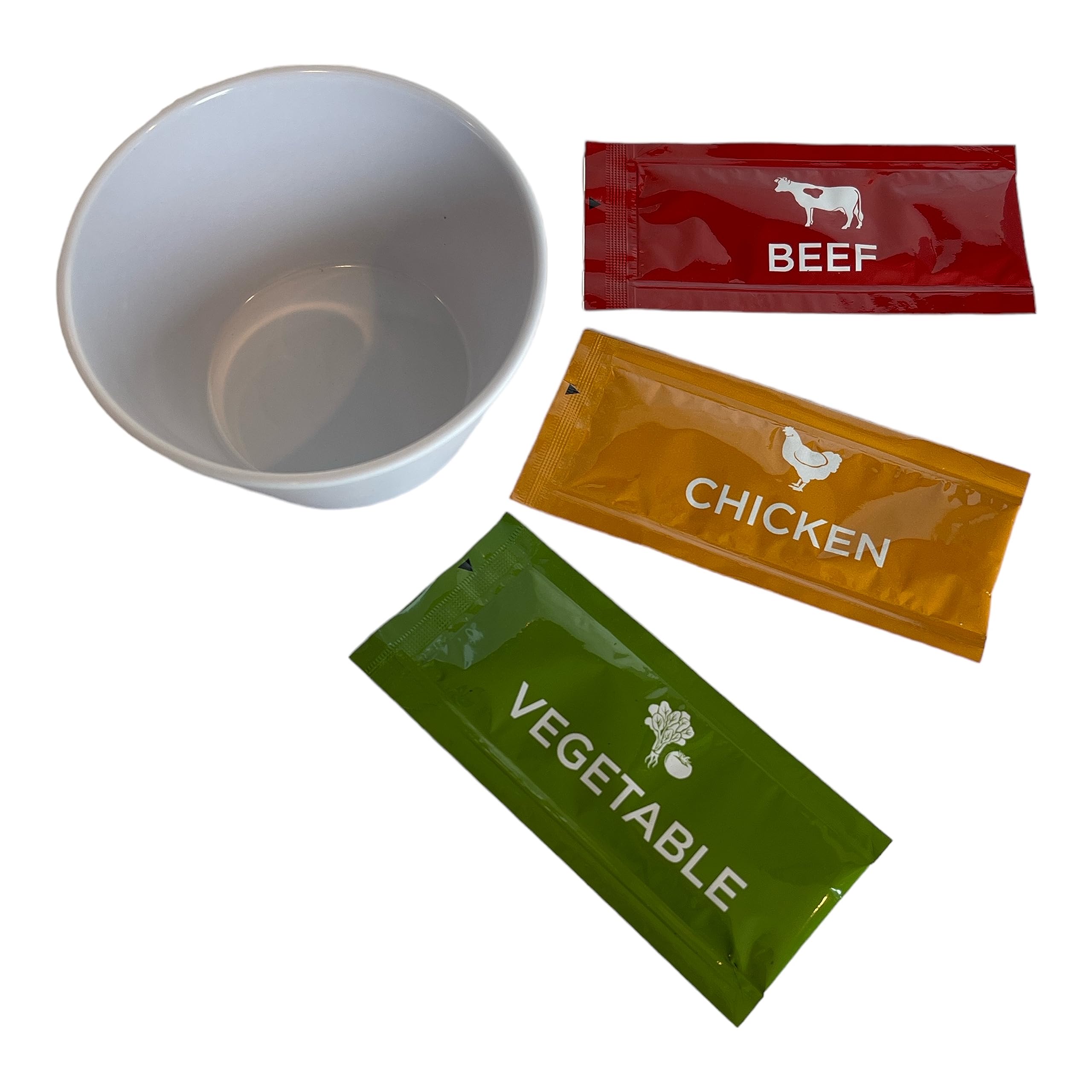 Savory Choice Low Sodium Broth Variety Pack - 24 Pack (8 Beef, 8 Chicken, 8 Vegetable Concentrates) for Delicious Homemade Soups & Cooking | Includes Free Bouillon Mixing Cup | Perfect for Meal Prep, Camping & Family Dinners