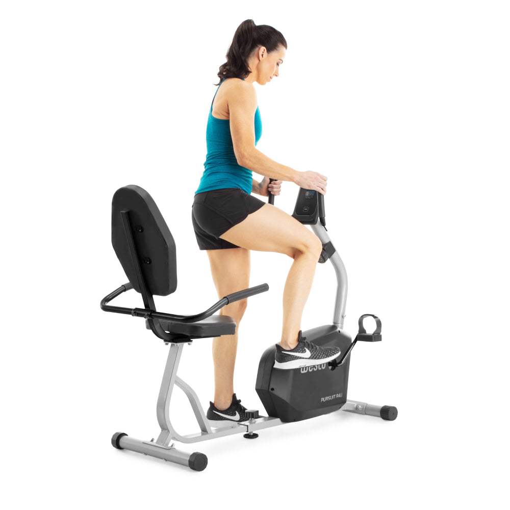 Weslo Pursuit R 4.1 Recumbent Exercise Bike for Home Gym - Low Impact Workout Machine with Comfortable Seat & LCD Display - Perfect for Seniors, Physical Therapy & Indoor Cycling Training