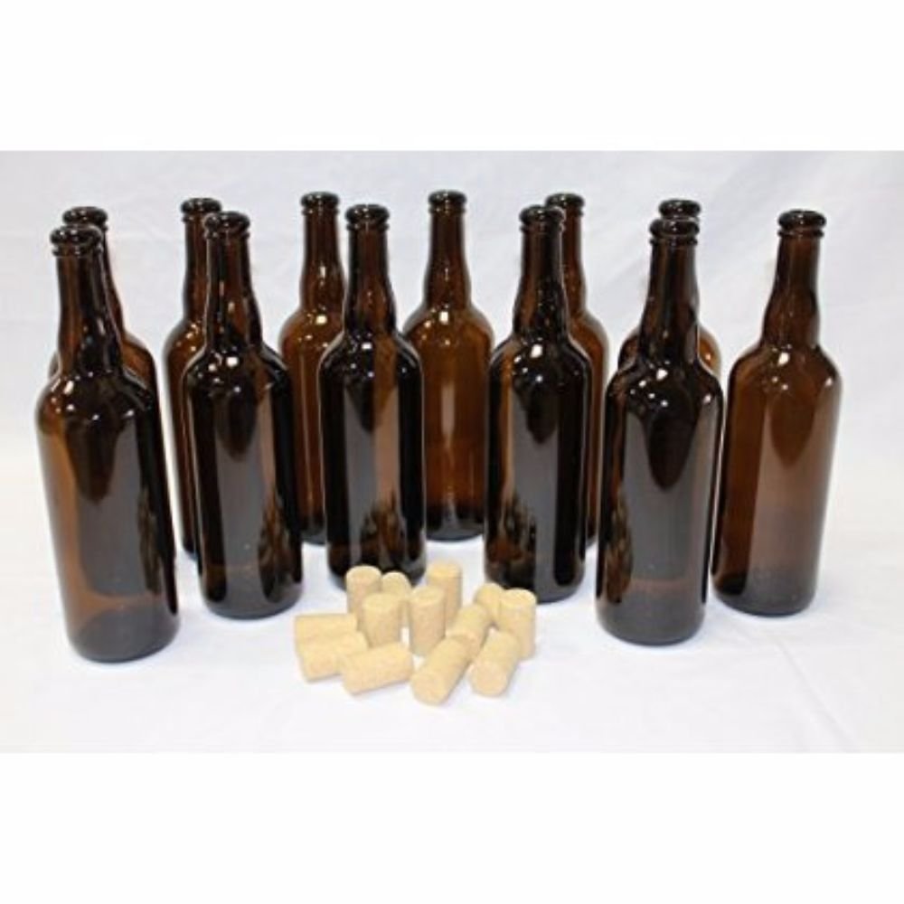 Premium Belgian Beer Bottles (750ml) with 30 Corks - Glass Bottles for Homebrewing, Craft Beer Storage & Gifts - Perfect for Beer Lovers & DIY Brewers