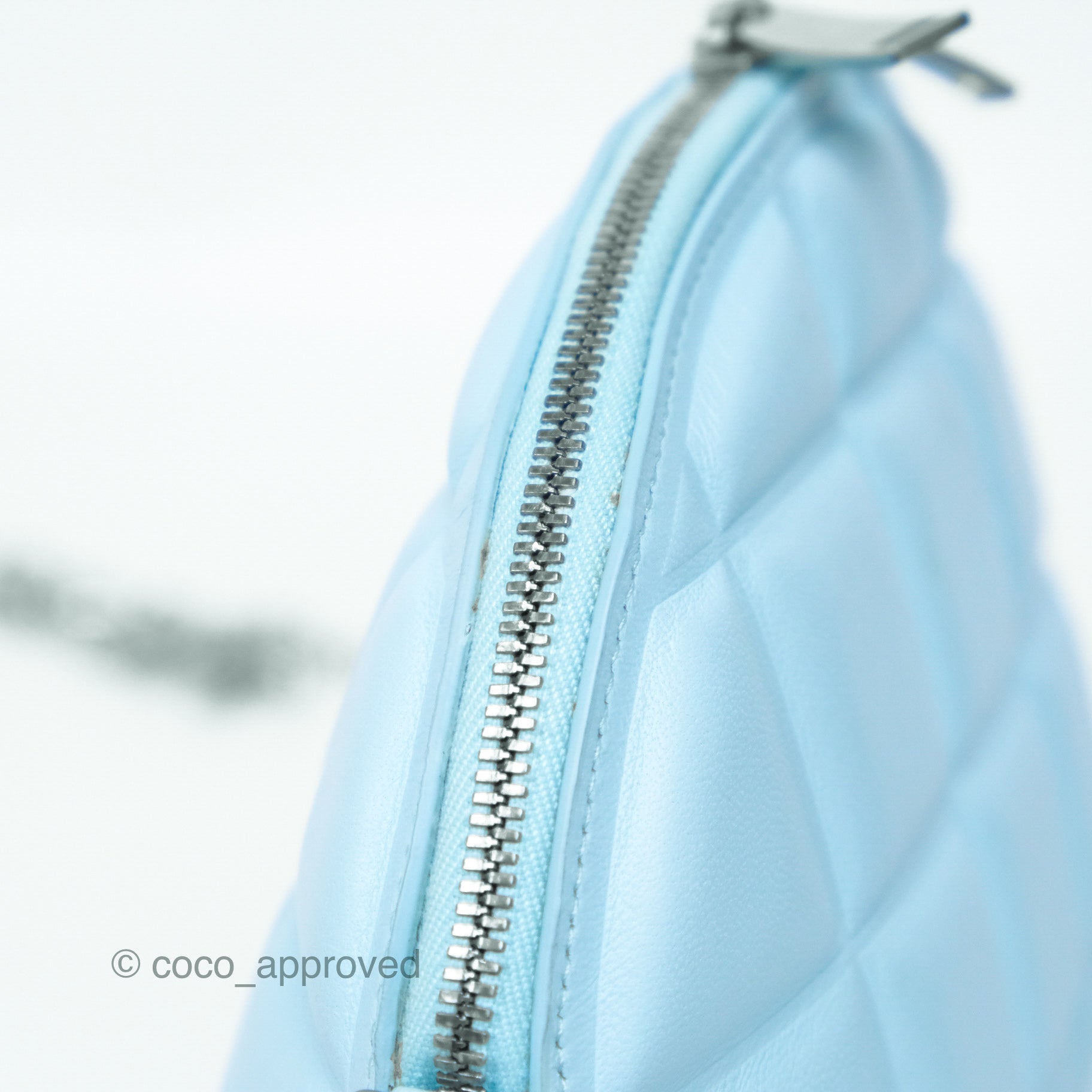 Bottega Veneta Mini Half Moon Bag in Topazio Blue Nappa Lambskin with Silver Hardware - Luxury Crossbody Purse for Women, Perfect for Date Night & Evening Events