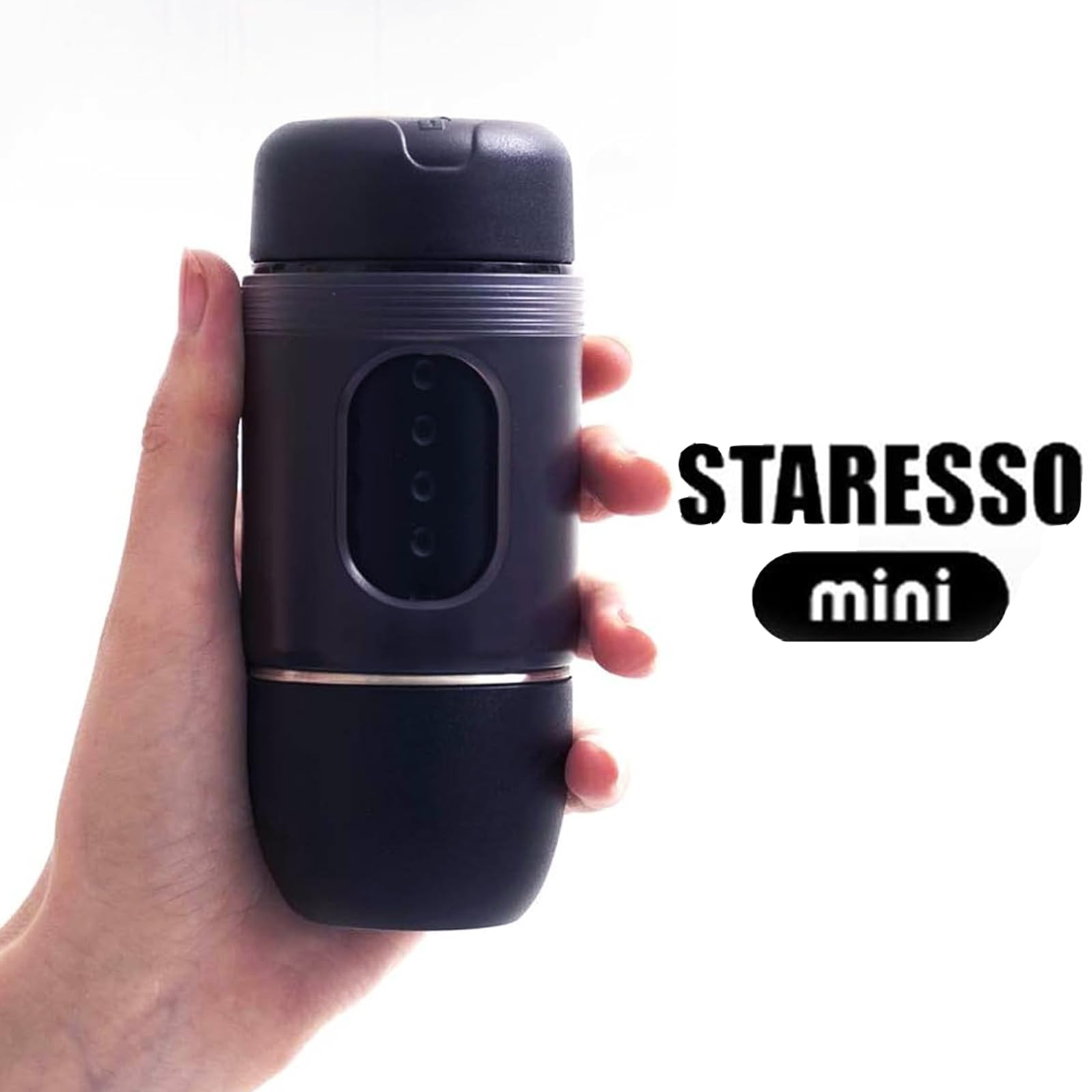 STARESSO Portable Espresso Maker - Mini 2-in-1 Manual Coffee Machine for NS Capsules & Ground Coffee | Perfect for Travel, Camping, Hiking & Office Use | Compact Travel Coffee Gadget