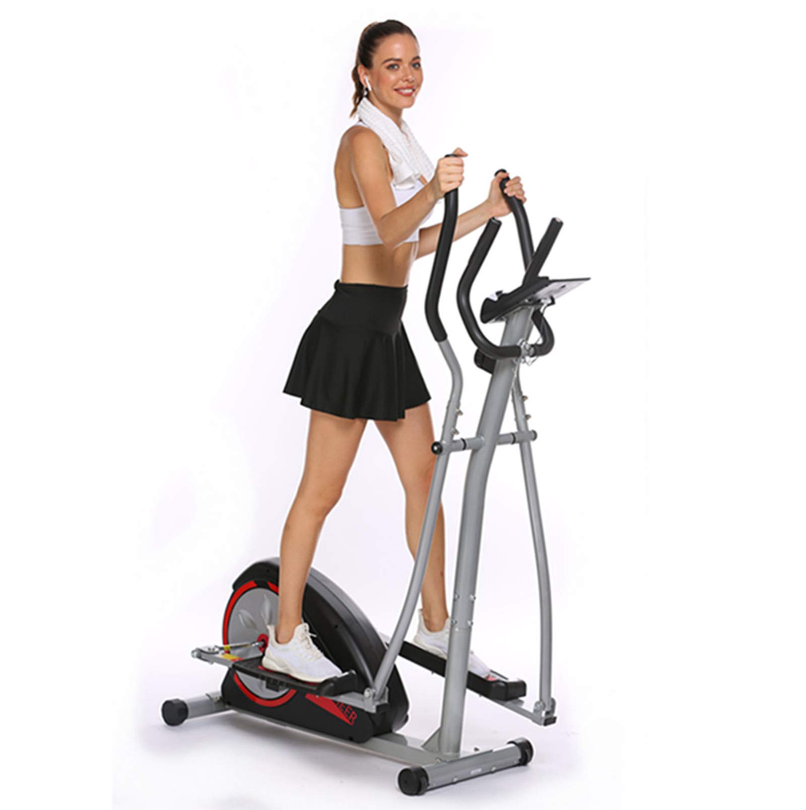 Fast88 Portable Elliptical Machine - Magnetic Silent Cardio Trainer with LCD Display | Home Gym Equipment for Small Spaces, Office Workouts & Apartment Fitness