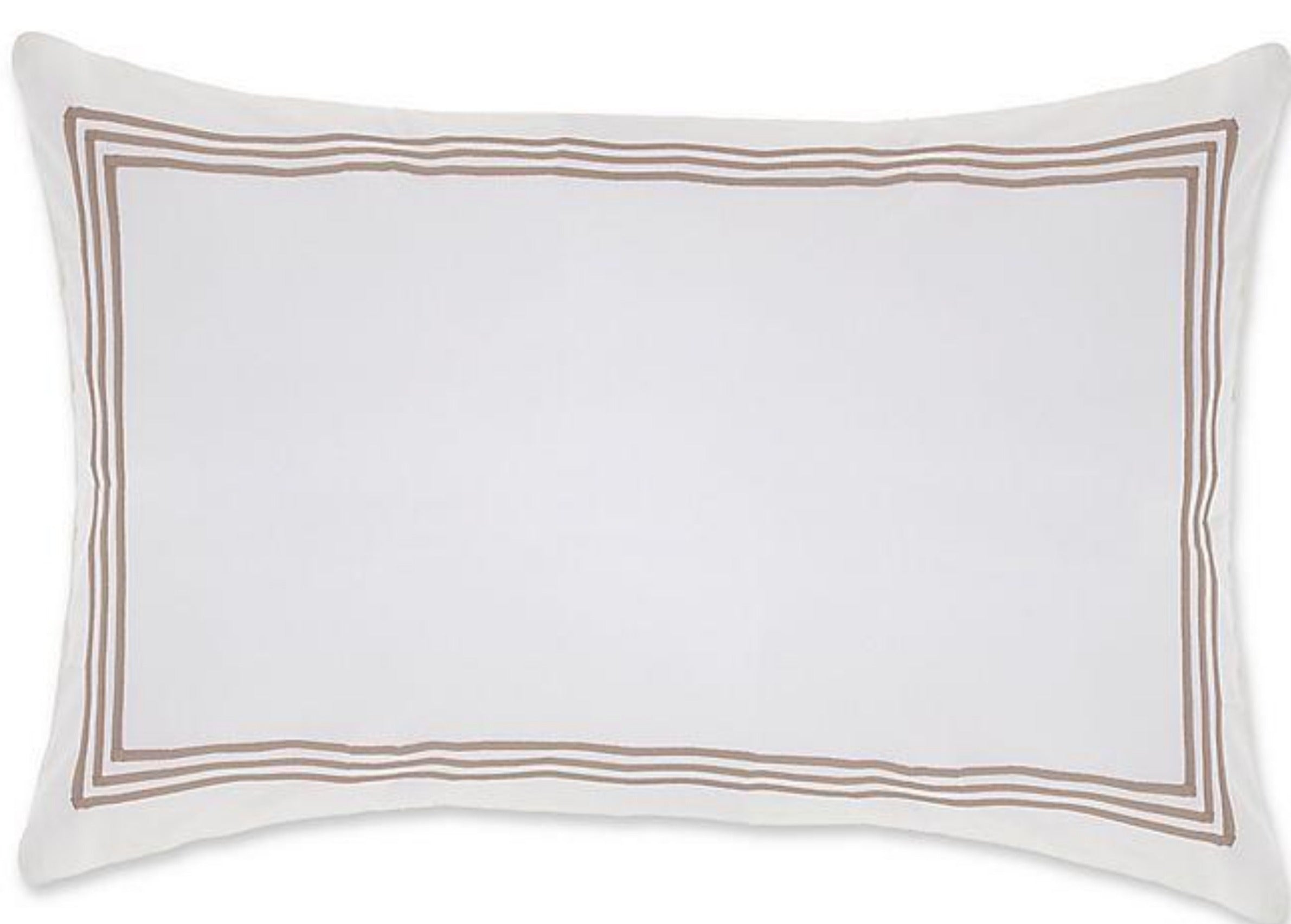 Aura & Belle King Size Embroidered Sham Pillowcase Set - Luxury 100% Cotton Decorative Bedding for Master Bedroom, Hotel Style Home Decor (2 Pack, White) - Perfect for Guest Rooms, Airbnb & Upscale Bedroom Makeovers