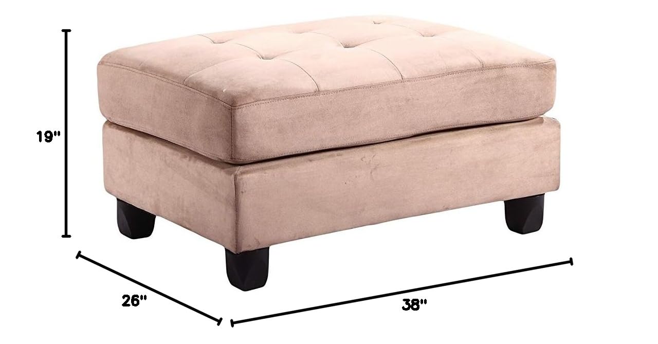Glory Furniture G632-O Chocolate Ottoman - Stylish Footrest & Storage Ottoman for Living Room, Bedroom, or Office - Perfect for Extra Seating & Home Decor