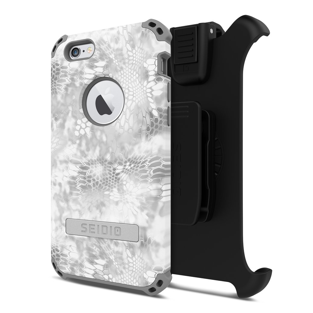 Premium Dilex Case with Metal Kickstand & Holster Combo for iPhone 6/6s - Kryptek Yeti Camo Design | Shockproof Protection | Perfect for Outdoor Adventures, Work & Daily Use