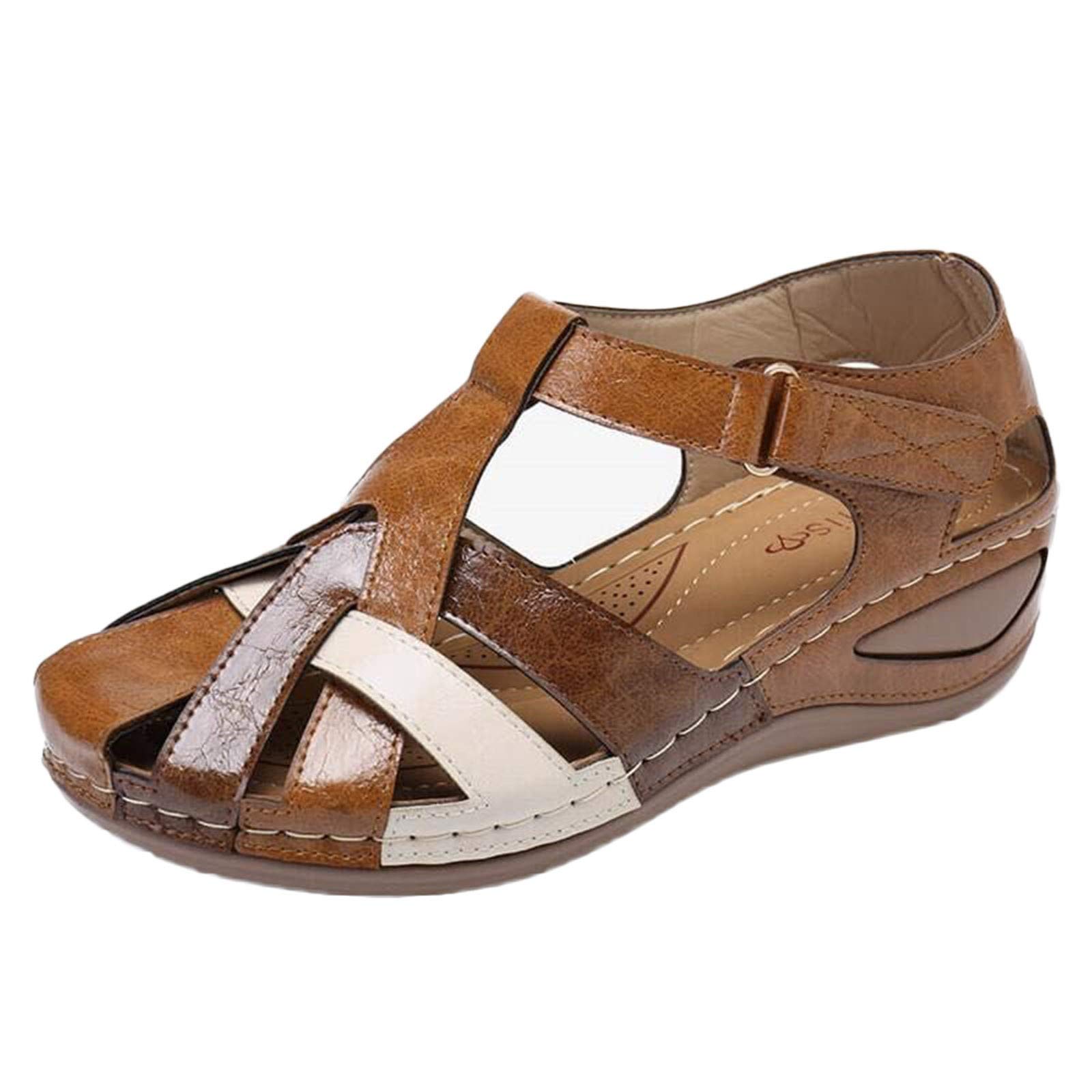 **Women's Hollow-Out Wedge Sandals - Large Size Comfortable Heels for Summer, Beach, and Casual Outings**
