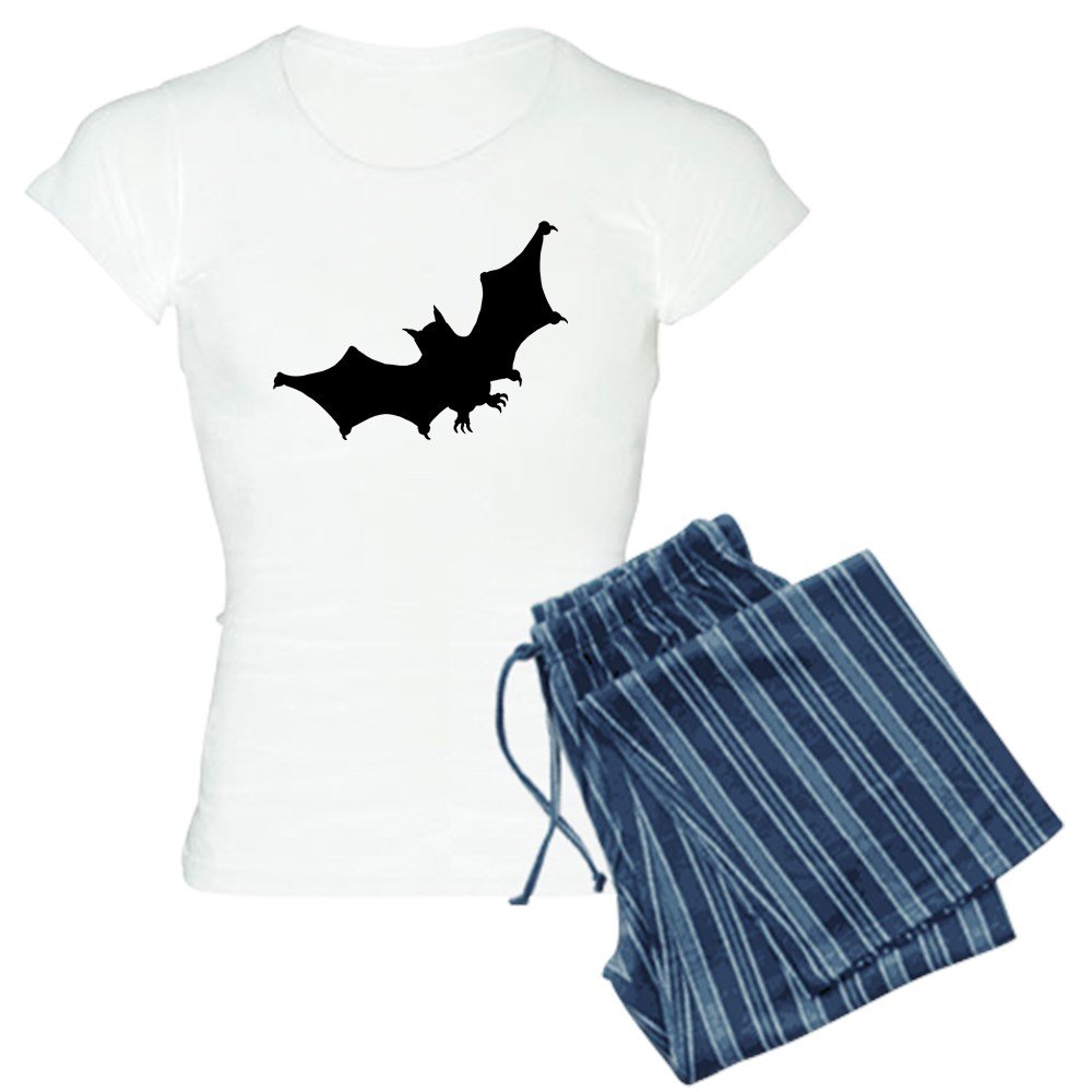 Bat Silhouette Women's Lightweight Pajama Set - Soft Sleepwear for Women - Perfect for Lounge, Sleep & Halloween Costume
