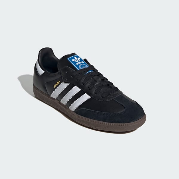 Adidas Men's Samba OG Sneakers - Core Black, Cloud White & Gum Sole | Classic Casual Shoes for Streetwear, Skateboarding & Everyday Wear