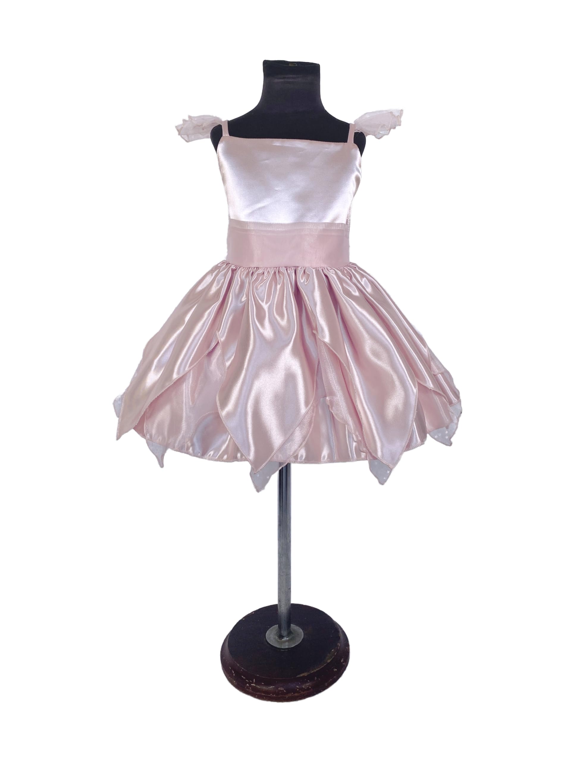 Fairy Girl Dress Halloween Costume - Pink Blush Satin Princess Gown for Baby Girls (Size 12-18 Months) | Perfect for Halloween Parties, Photo Shoots & Dress-Up Play