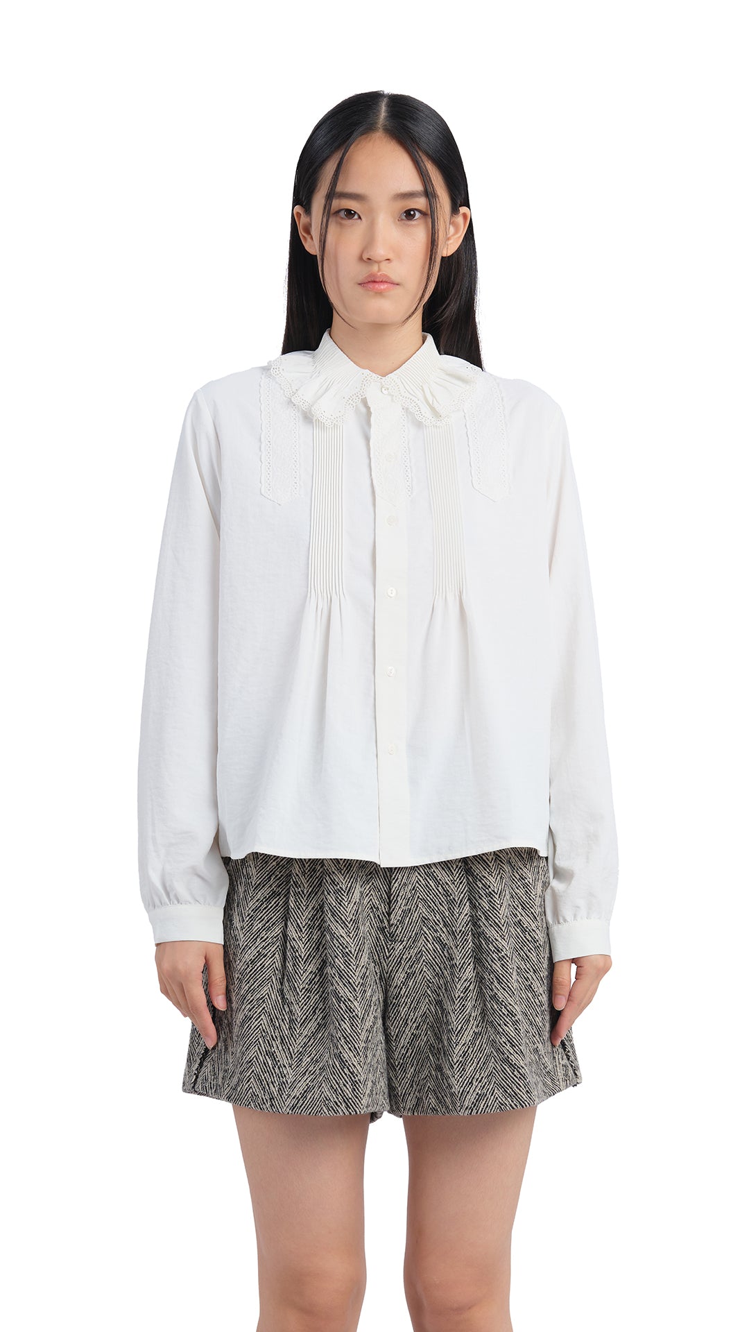Embroidered Lace Trim Blouse - Elegant Women's Fashion Top for Casual & Formal Wear | Perfect for Office, Party & Special Occasions