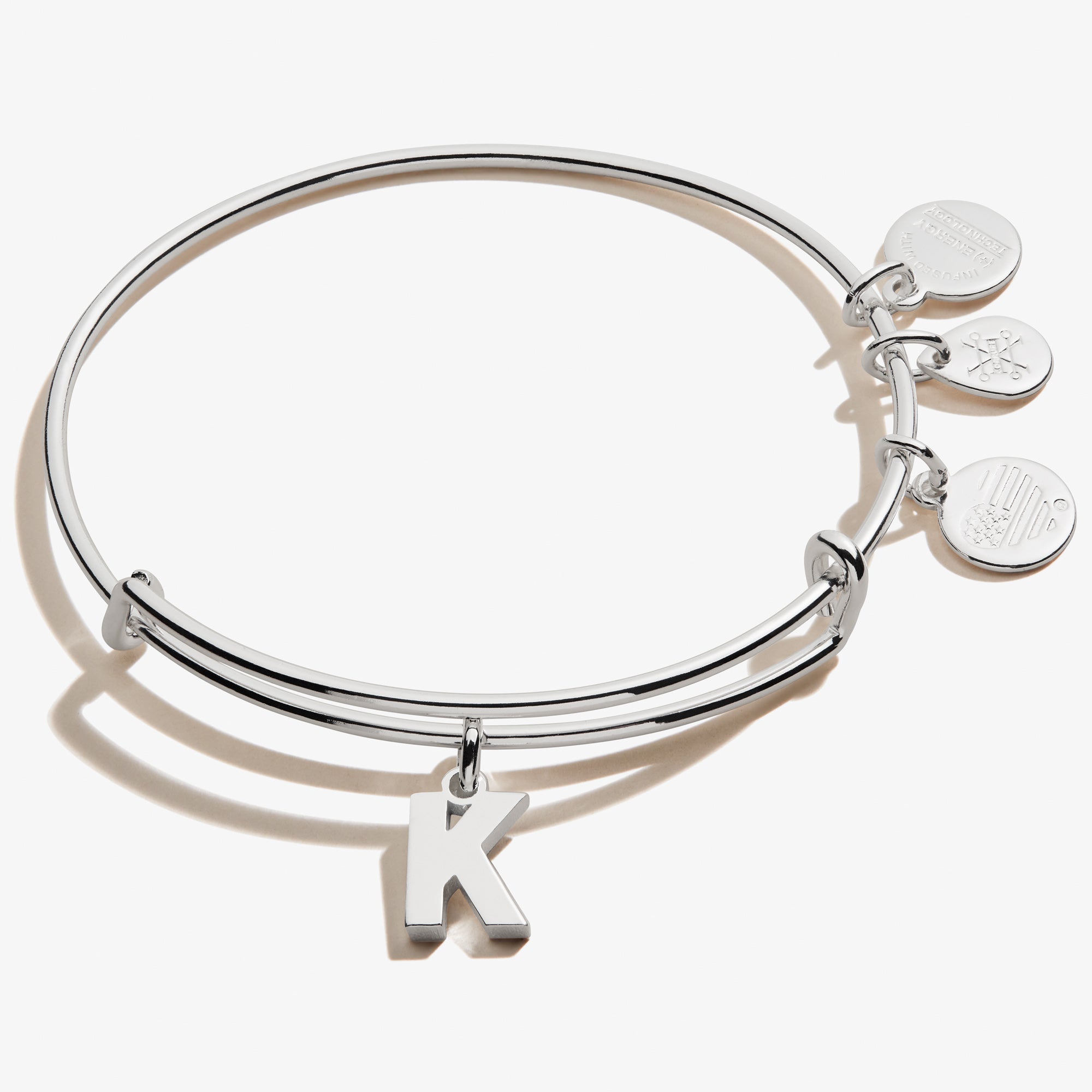 Initial K Charm Bangle - Elegant Gold Plated Letter K Bracelet for Women, Trendy Layering Jewelry Gift for Her | Perfect for Everyday Wear, Parties & Special Occasions