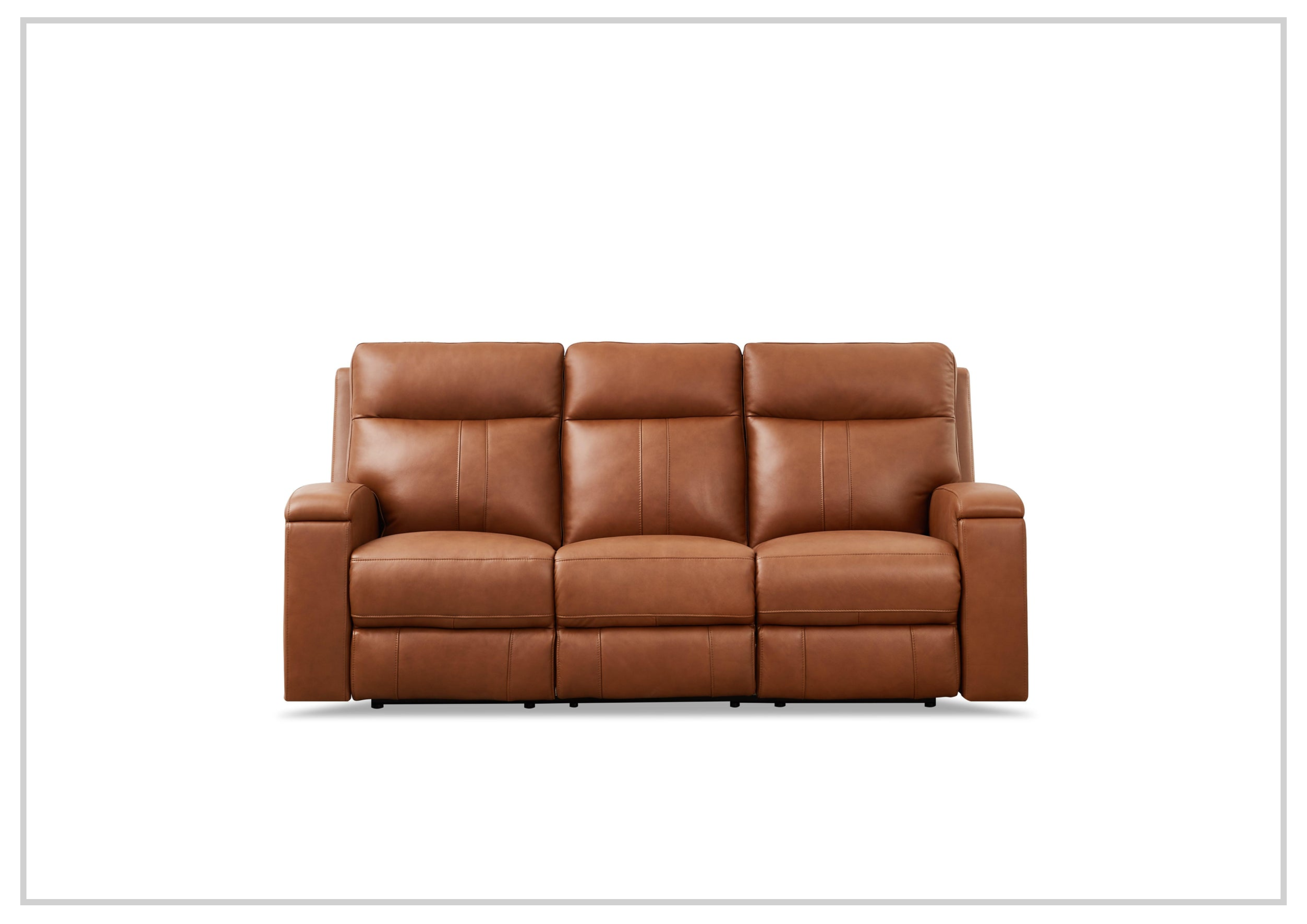 Hydeline Venice 3-Seater Brown Leather Zero Gravity Power Reclining Sofa - Modern Living Room Furniture for Home Theater & Relaxation