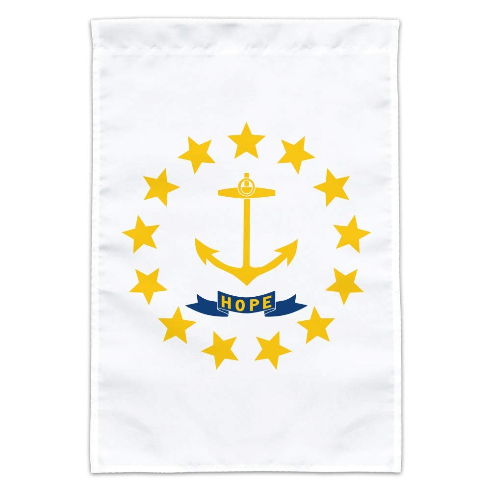 Rhode Island State Flag - Durable Outdoor Garden & Yard Decoration for Home, Patio, and Seasonal Displays