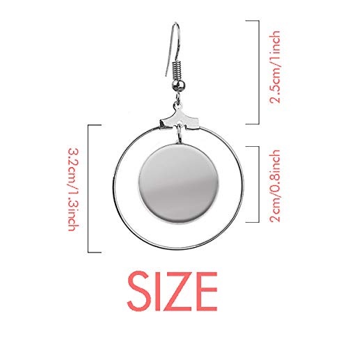 British UK Flag Big Ben Union Jack Dangle Hoop Earrings - Drop Circle Jewelry for Women, Patriotic Fashion Accessory for St. Patrick's Day & National Celebrations