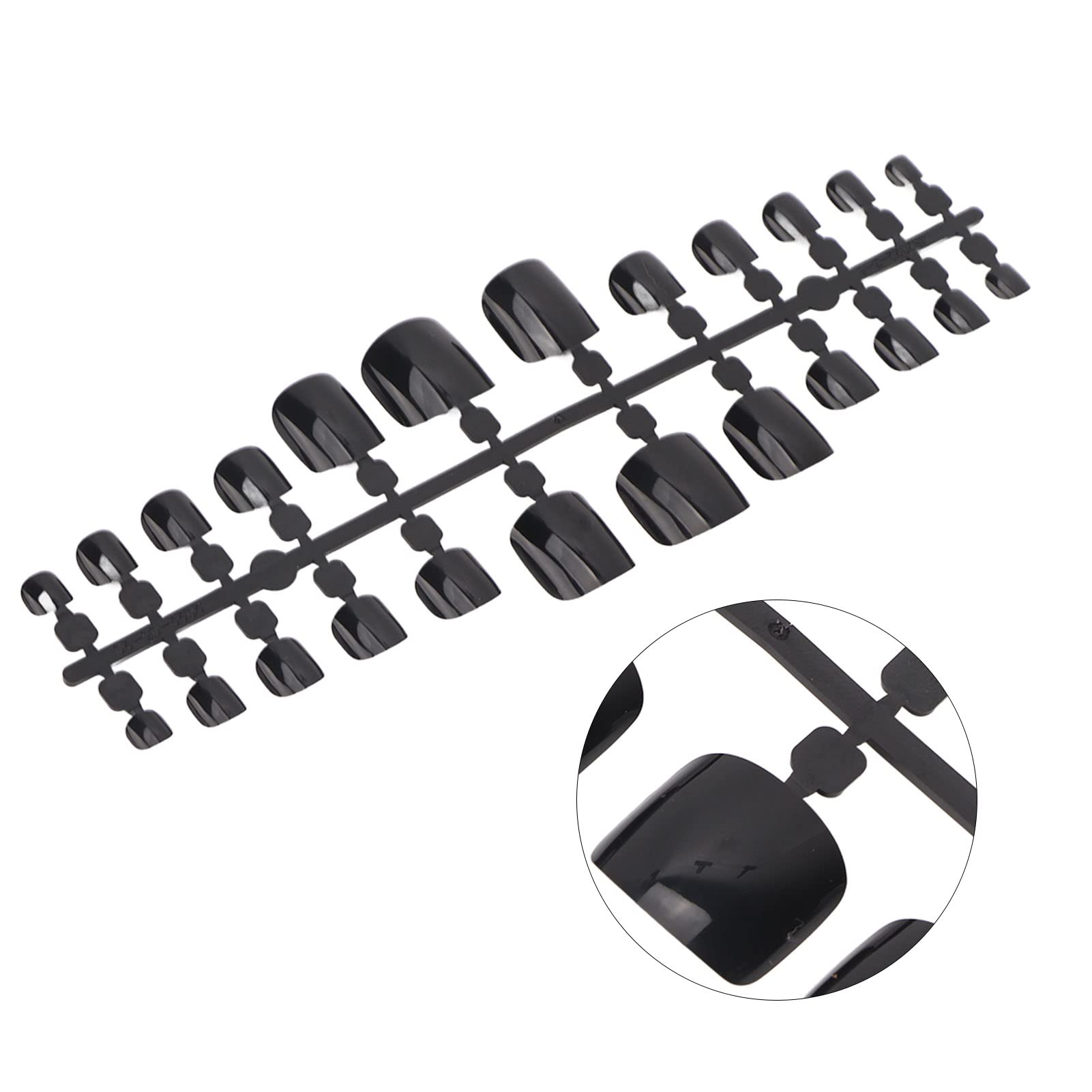 240 Pcs Full Cover False Nail Tips - Glossy Black Press On Nails for Salon & DIY Manicure | Perfect for Parties, Weddings & Special Occasions