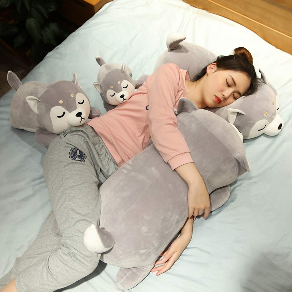 Soft Husky Plush Pillow - 29.5