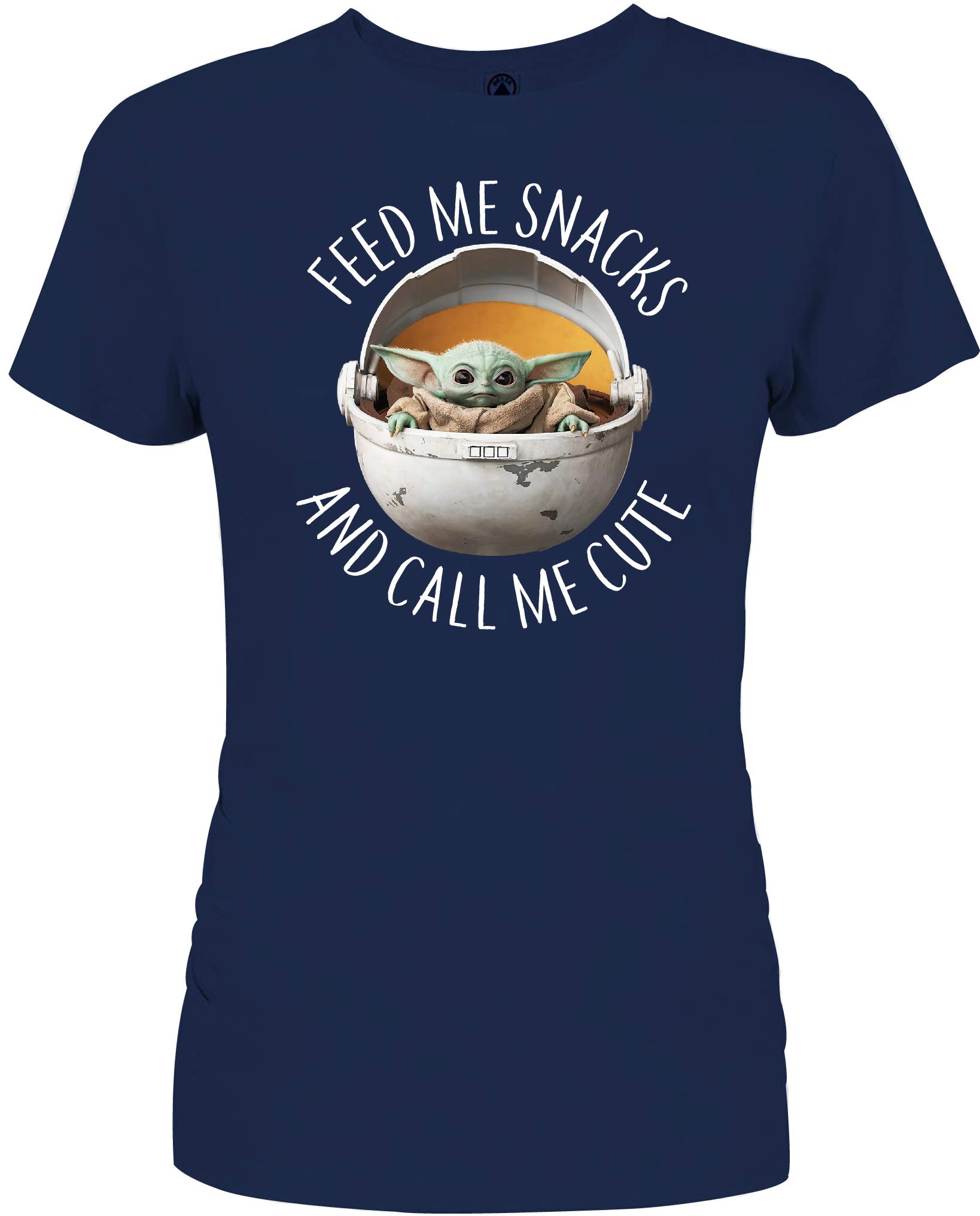 Star Wars The Mandalorian The Child Baby Yoda Feed Me Snacks Licensed T-Shirt for Girls | Cute Pop Culture Graphic Tee for Cosplay, Gifts & Everyday Wear